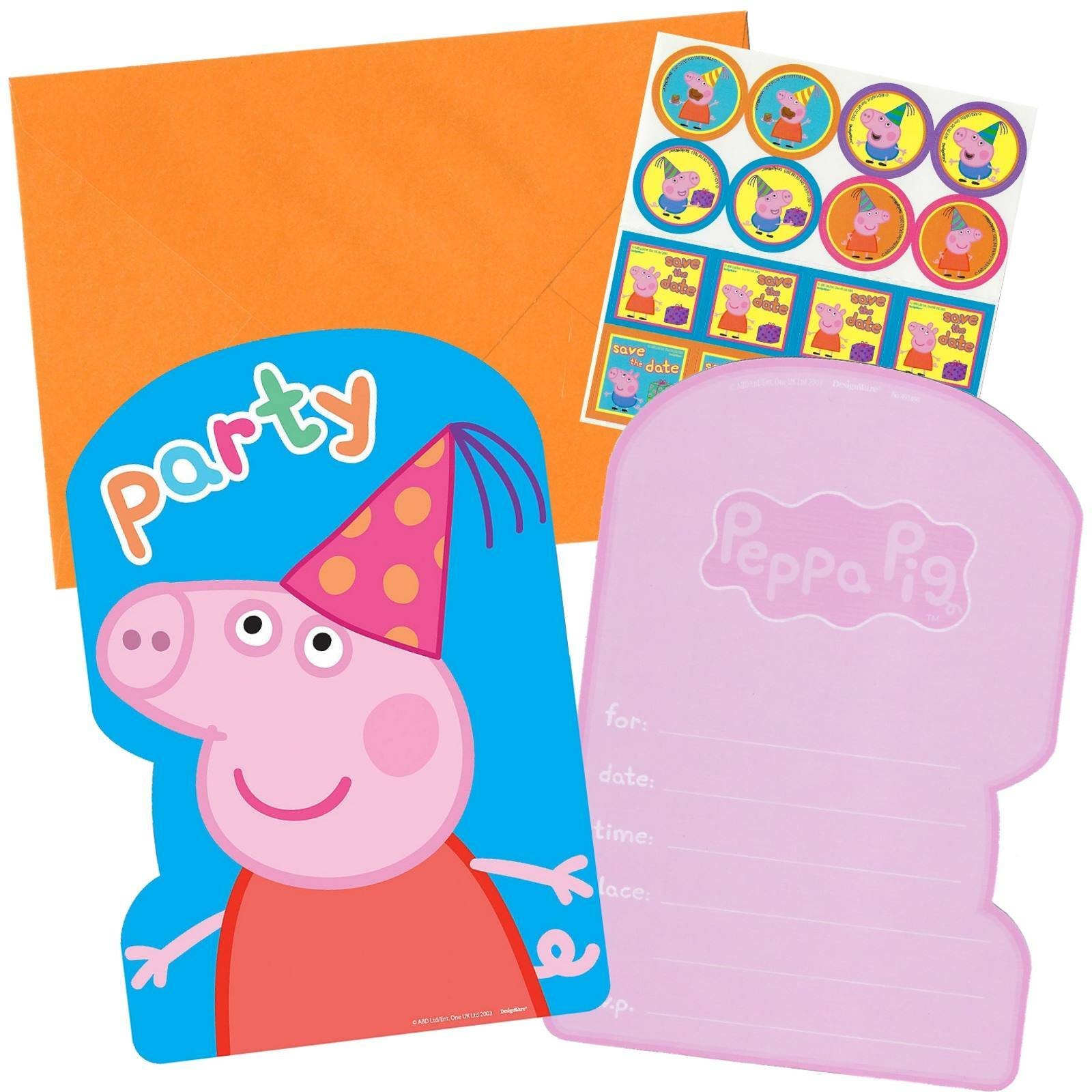 Peppa Pig Invitation Set (Pack of 8)