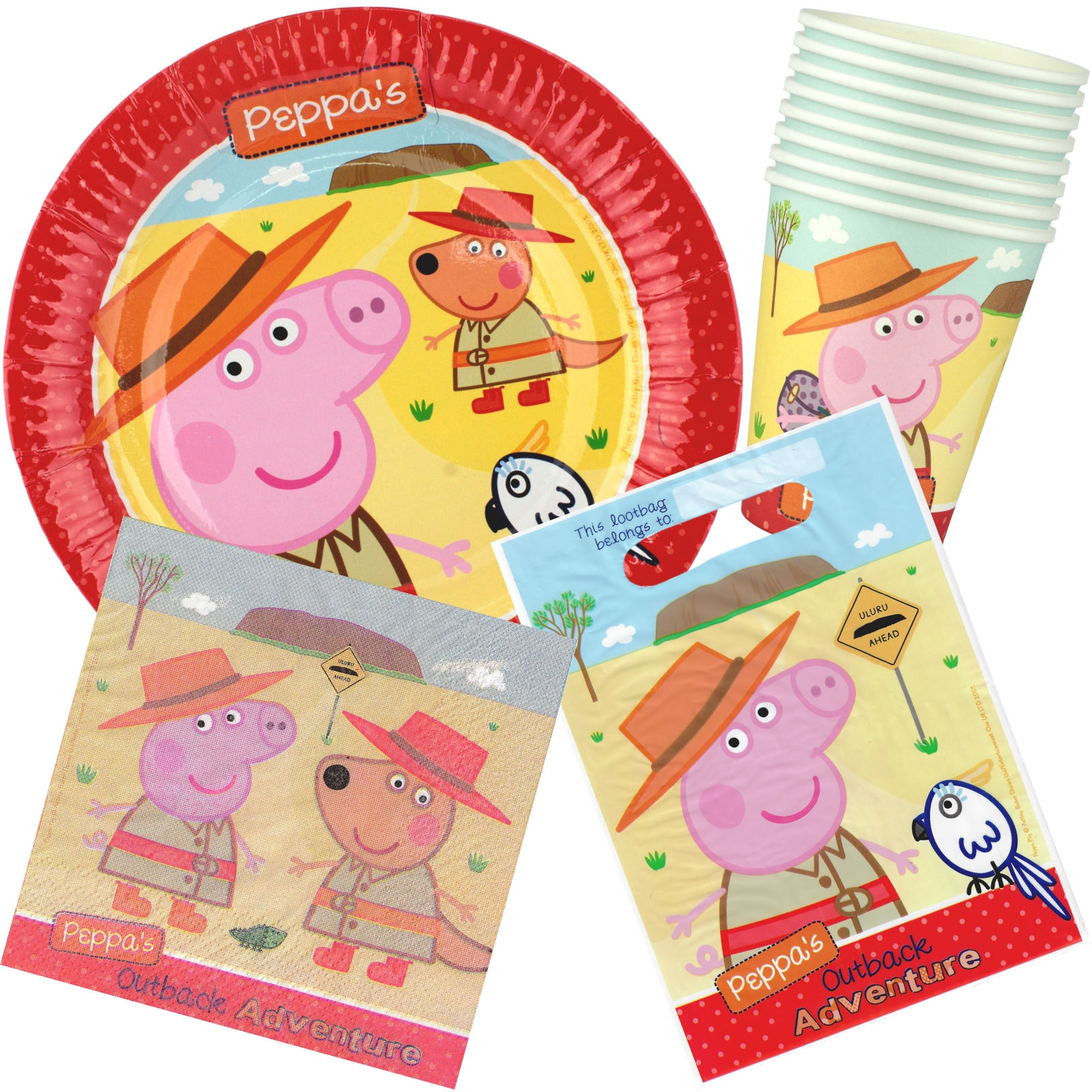 Peppa Pig Outback Adventure Party Starter Set (For 8 Guests) 