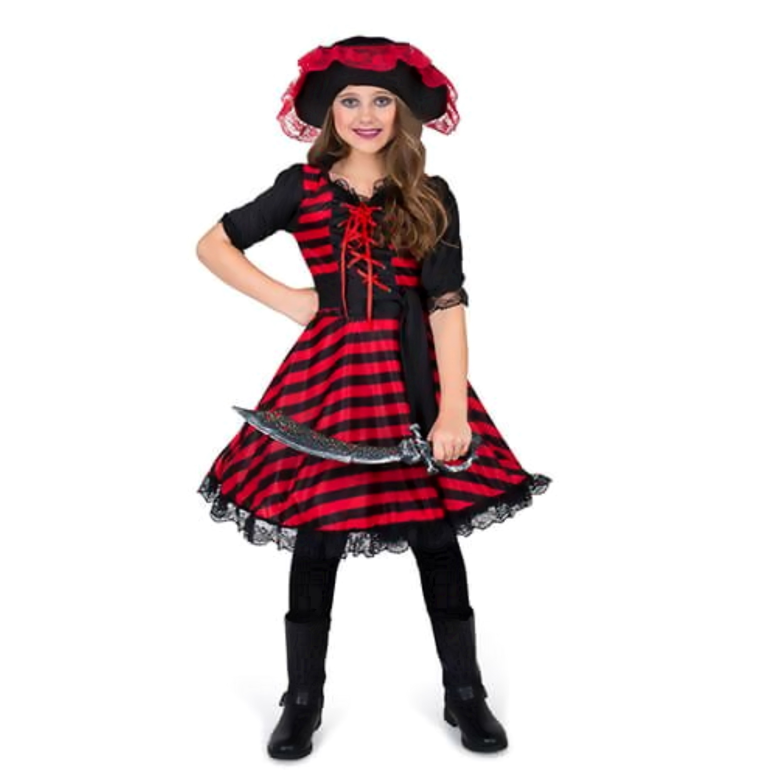 Caribbean Pirate Girl Childs Costume Extra Large