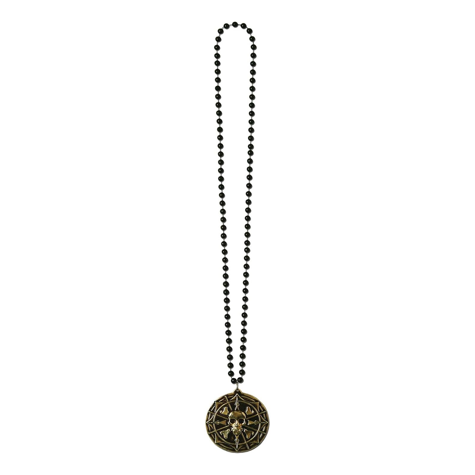 Pirate Coin Medallion Bead Necklace