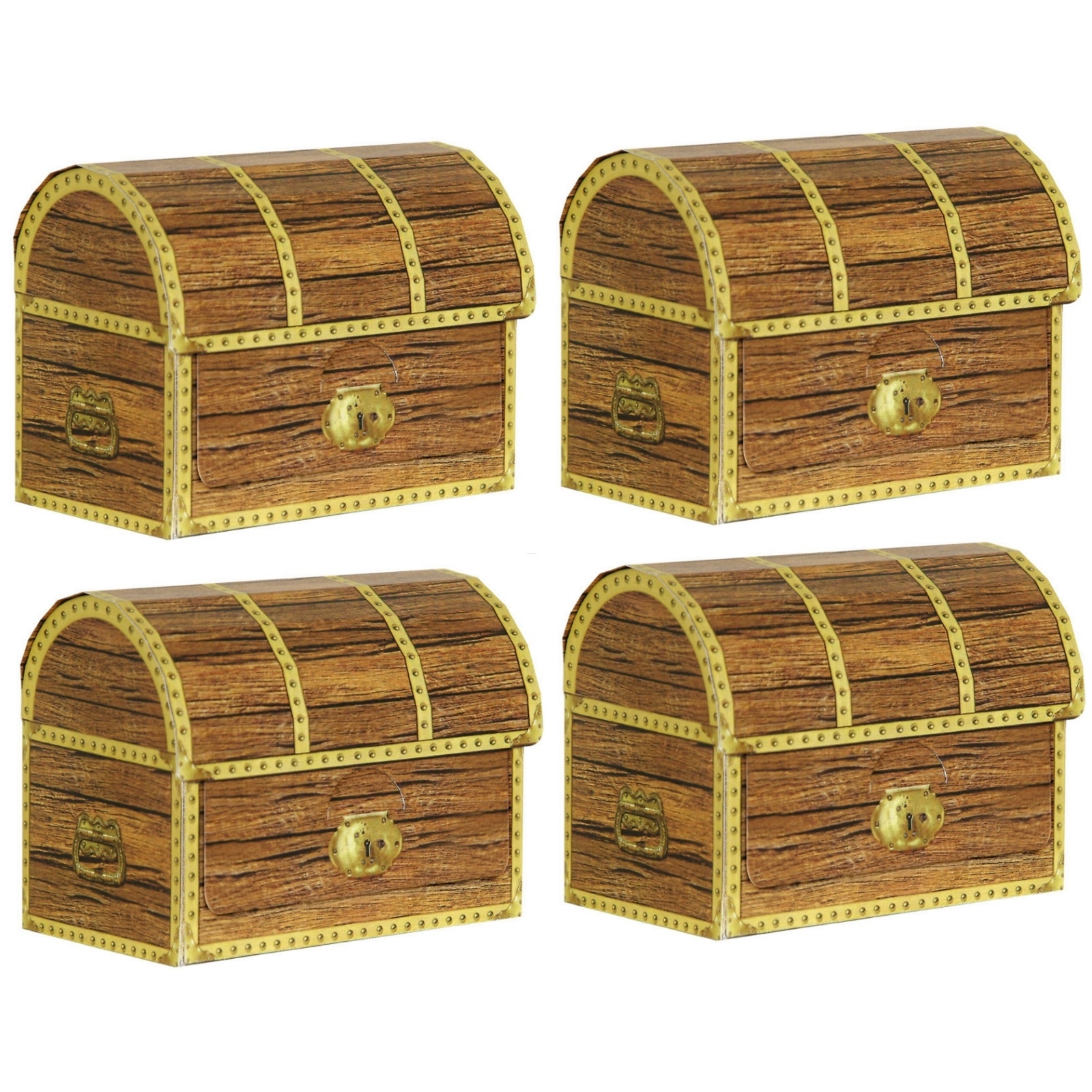 Treasure Chest Paper Lolly/Treat Boxes (Pack of 4)