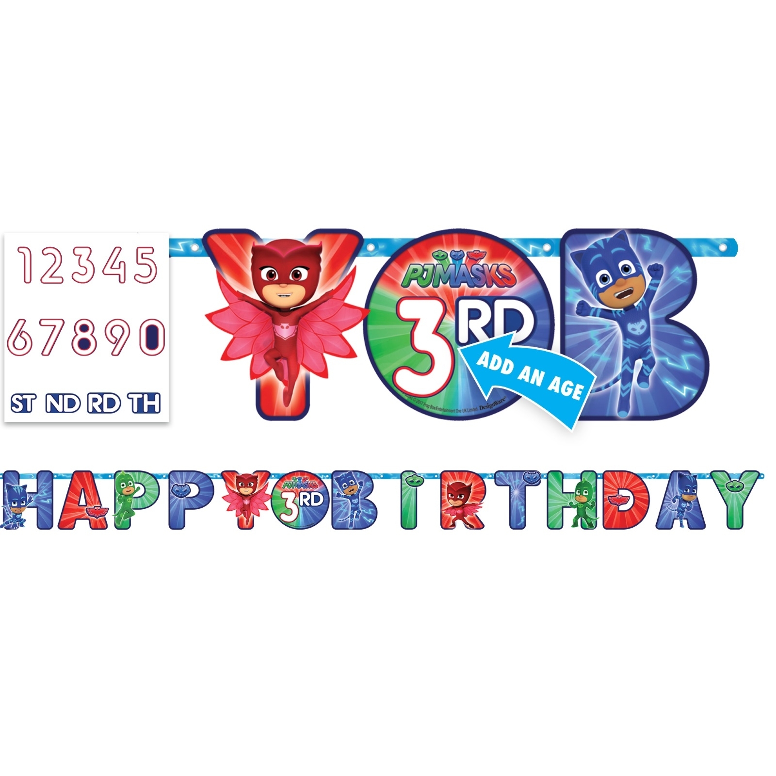 PJ Masks Add an Age Banner Kit