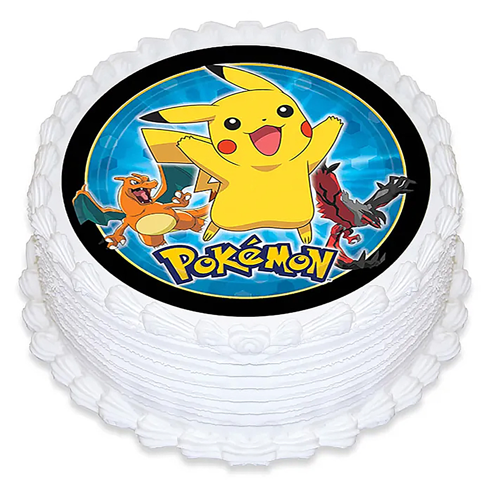 Pokemon Round Edible Icing Cake Decoration