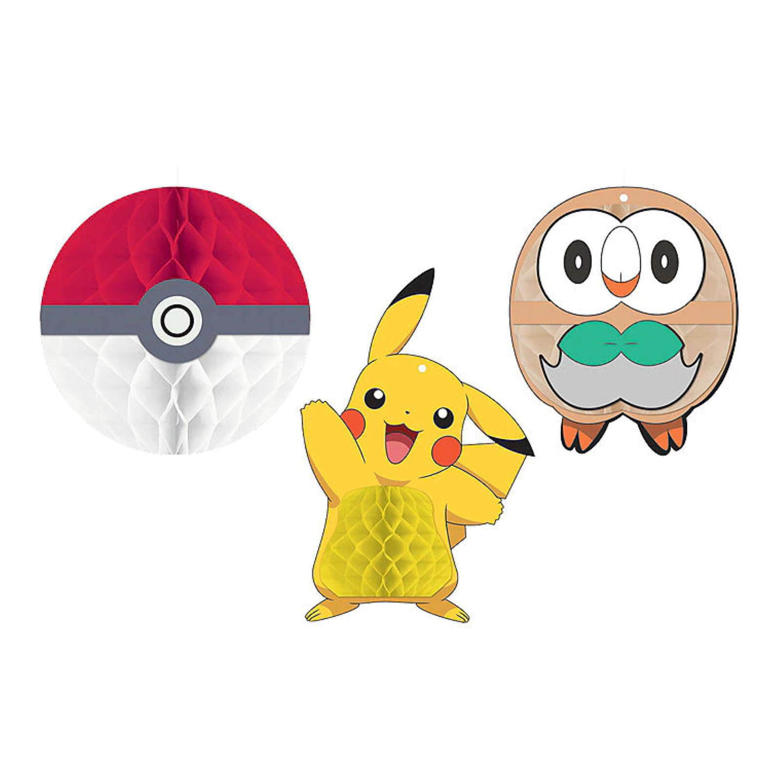 Pokemon Core Honeycomb Decorations (Pack of 3)