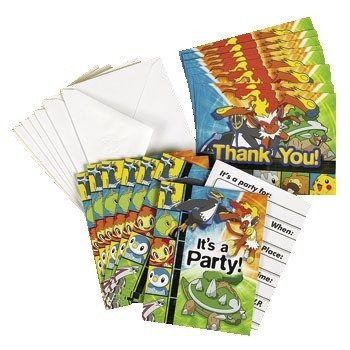 Pokemon Party Invitations & Thank You Cards (8 of each)