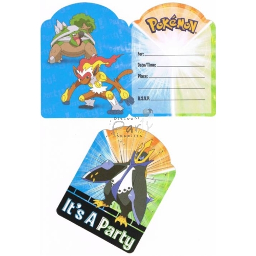 Pokemon Party Invitations (Pack of 8)