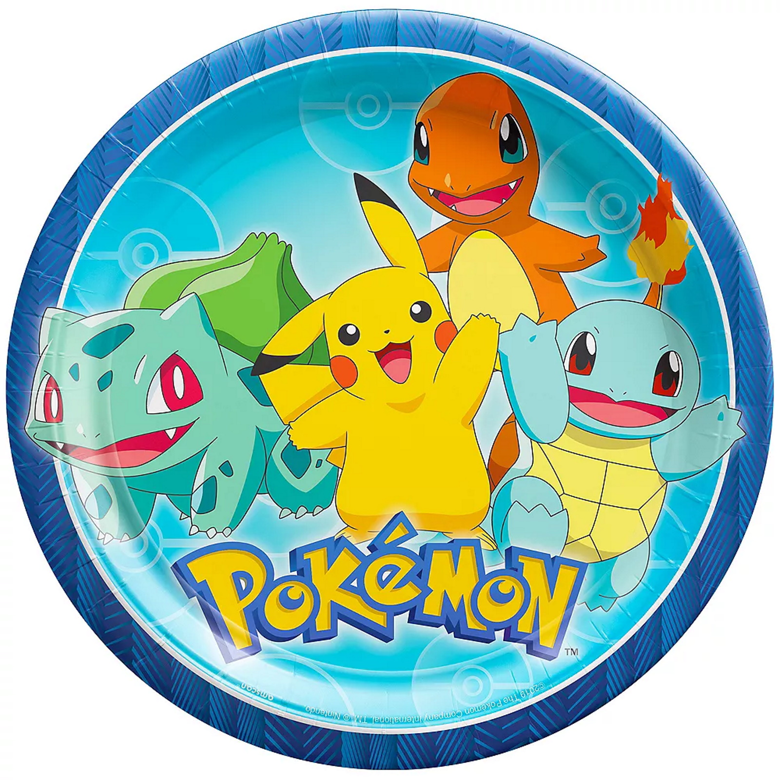 Pokemon Classic Large Paper Plates (Pack of 8)