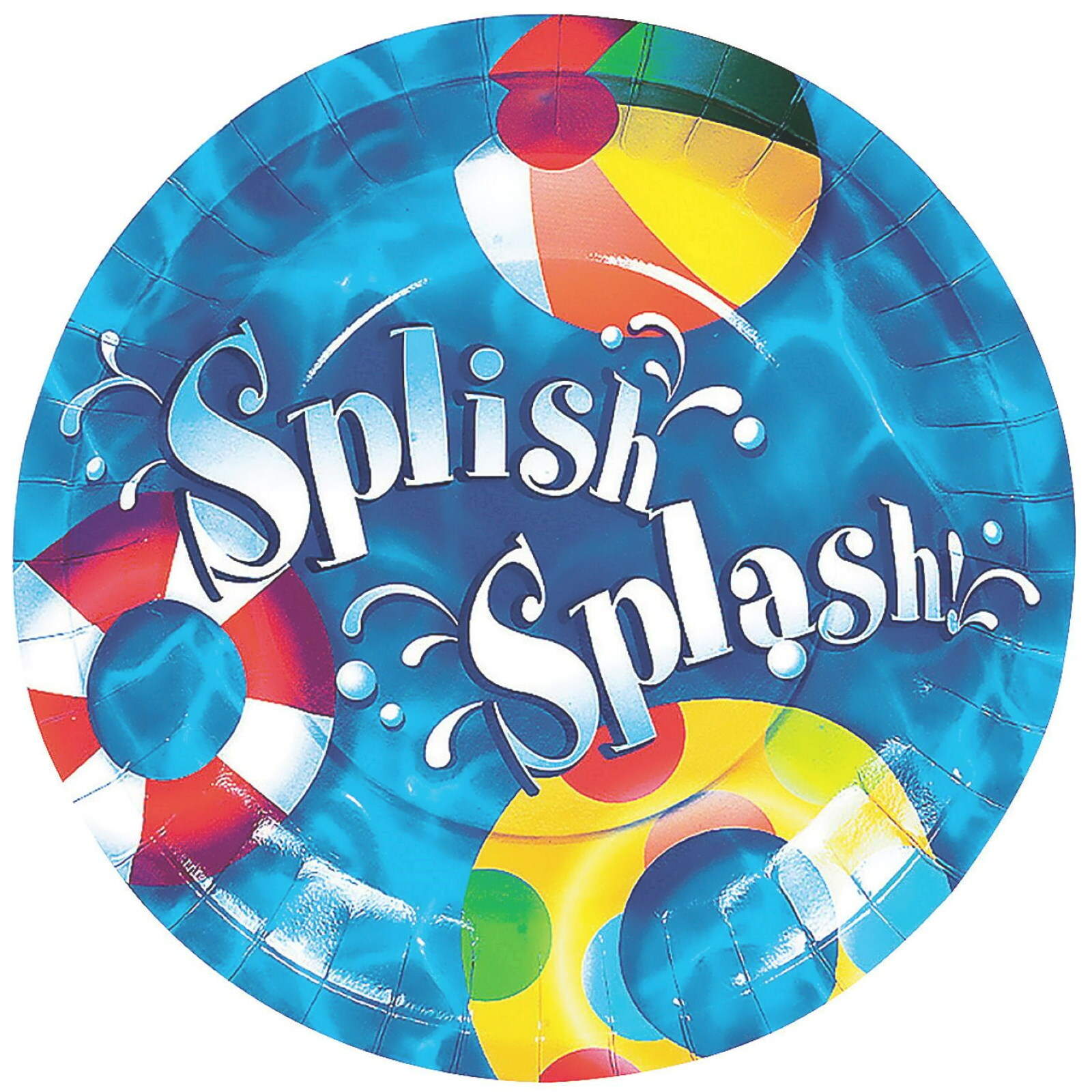 Swimming Pool Party Large Paper Plates (Pack of 8)