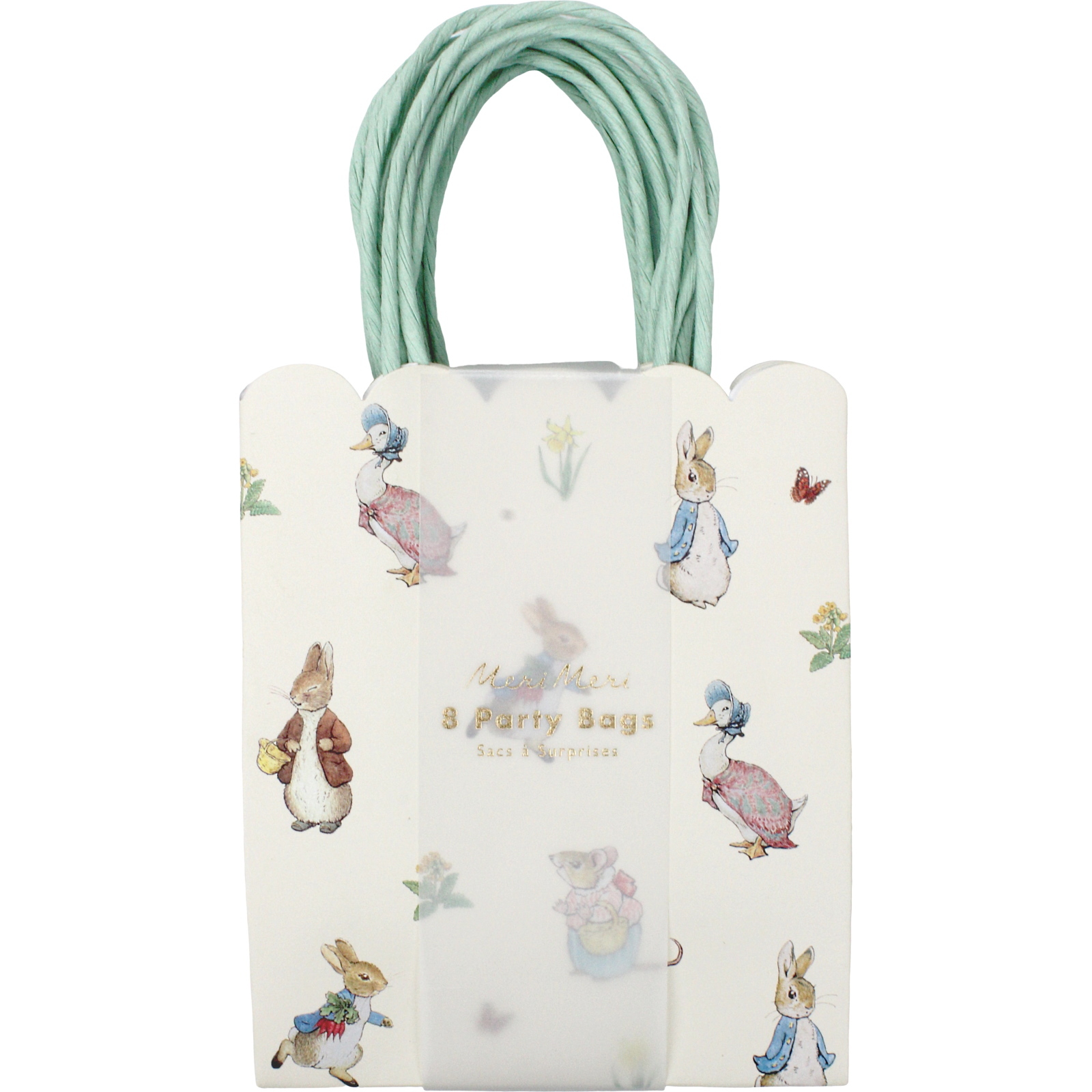 Meri Meri Paper Peter Rabbit and Friends Lolly / Treat Bags (Pack of 8)