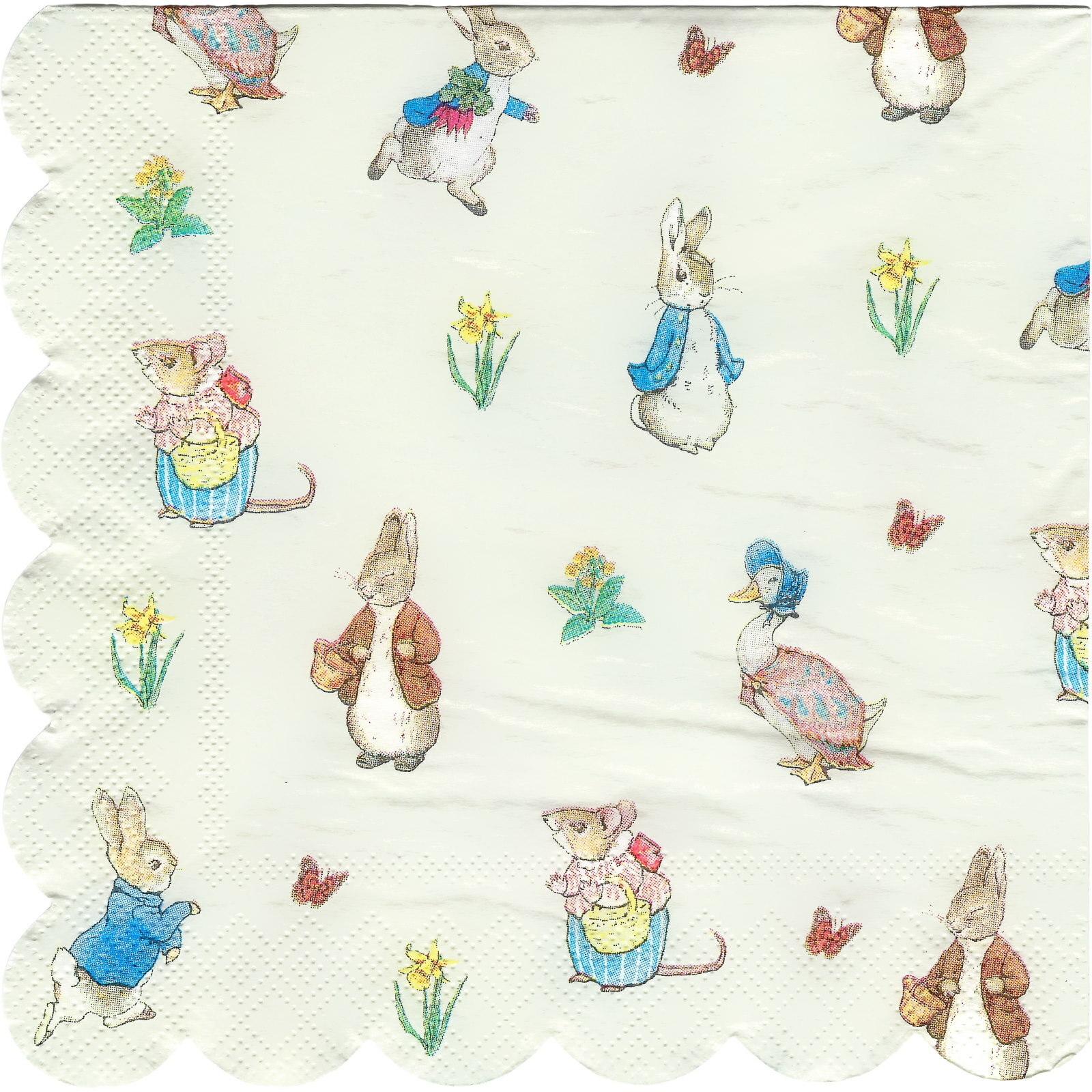 Meri Meri Peter Rabbit and Friends Large Paper Napkins / Serviettes (Pack of 20)