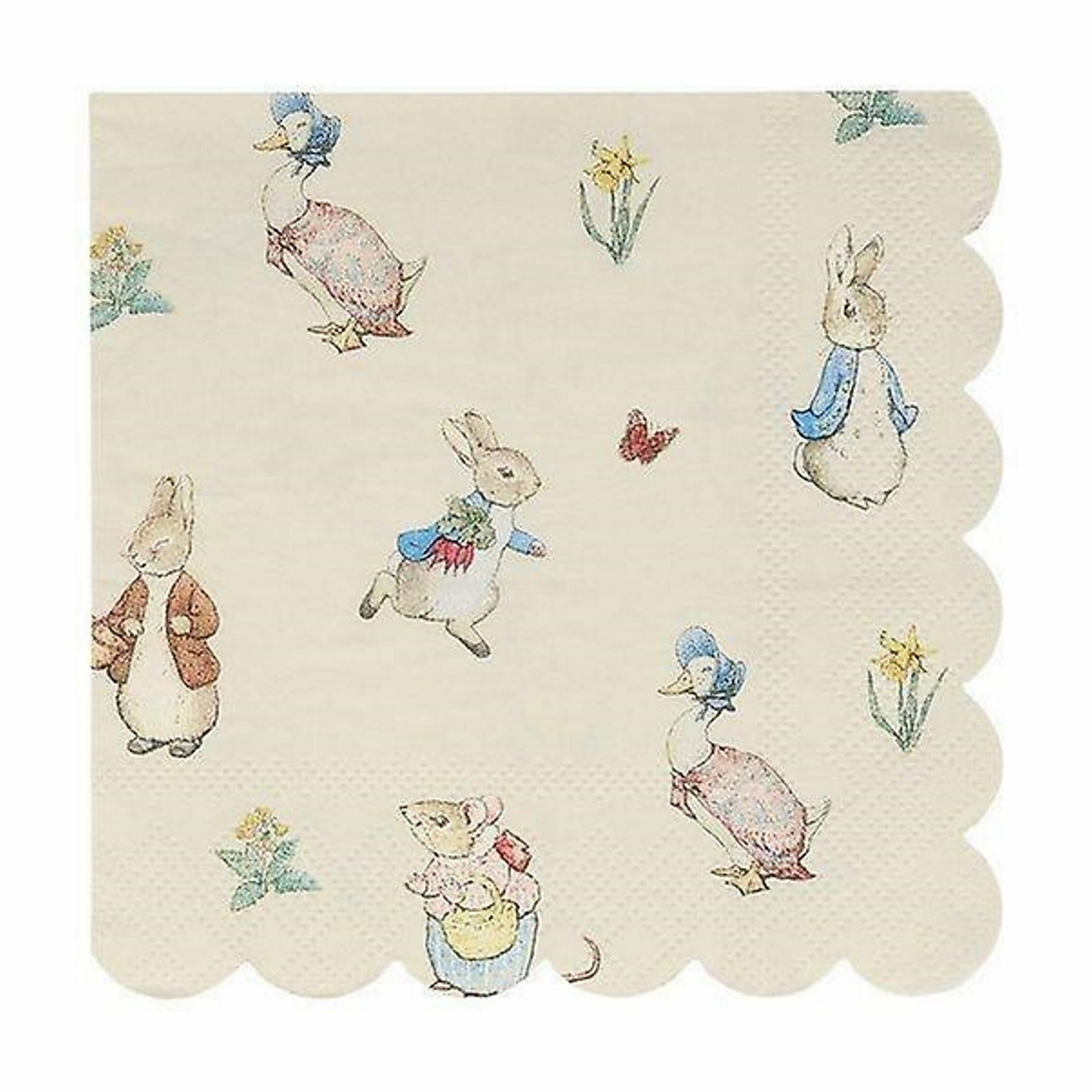 Meri Meri Peter Rabbit and Friends Small Paper Napkins / Serviettes (Pack of 20)