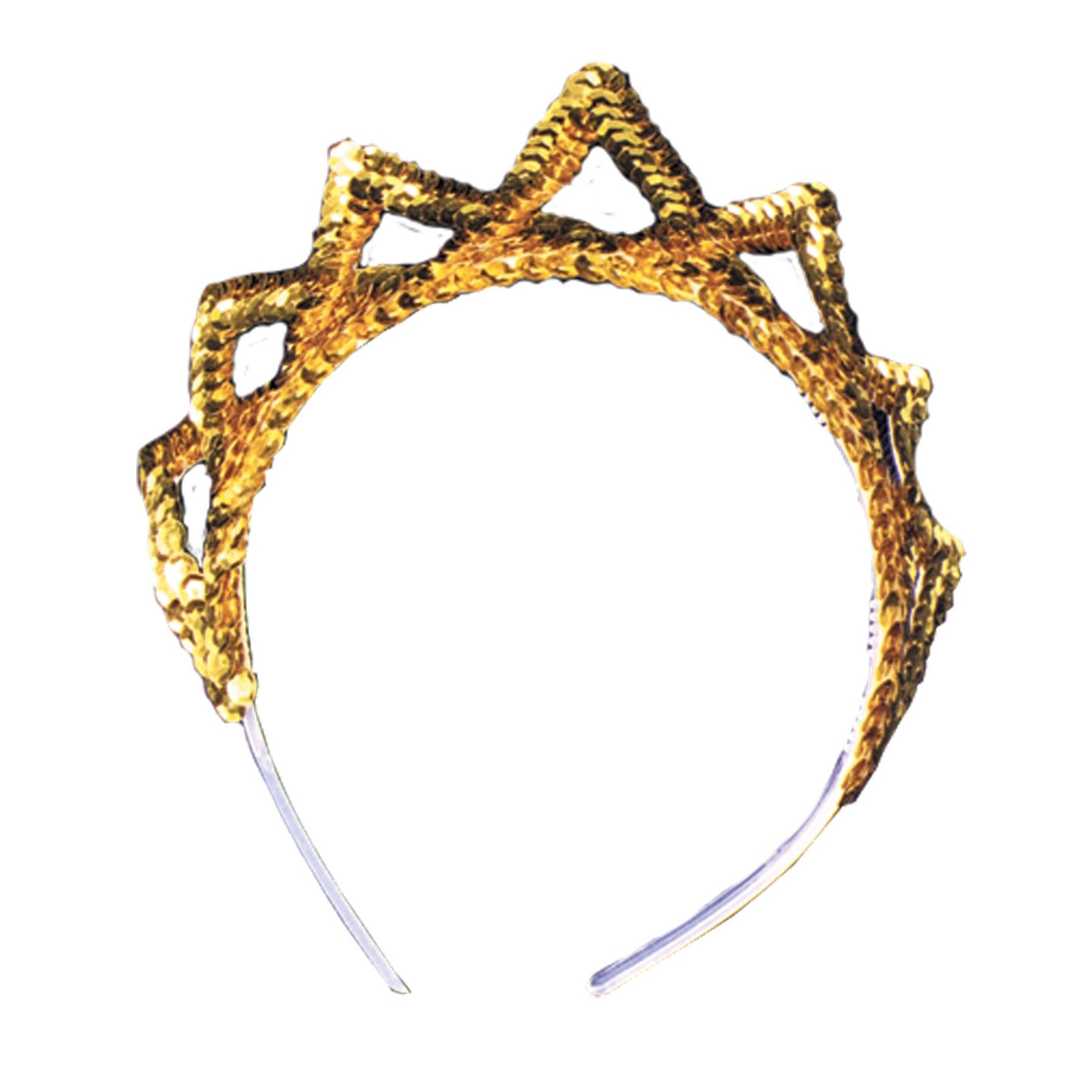 Tiara Sequin Gold Adult Costume Accessory