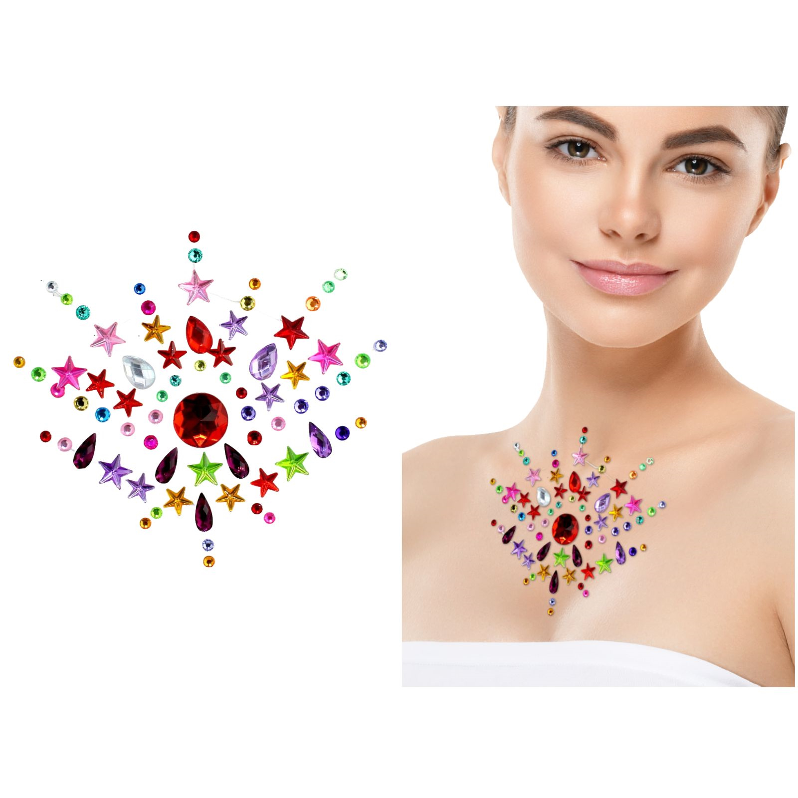 Rainbow Crystal Body Jewels