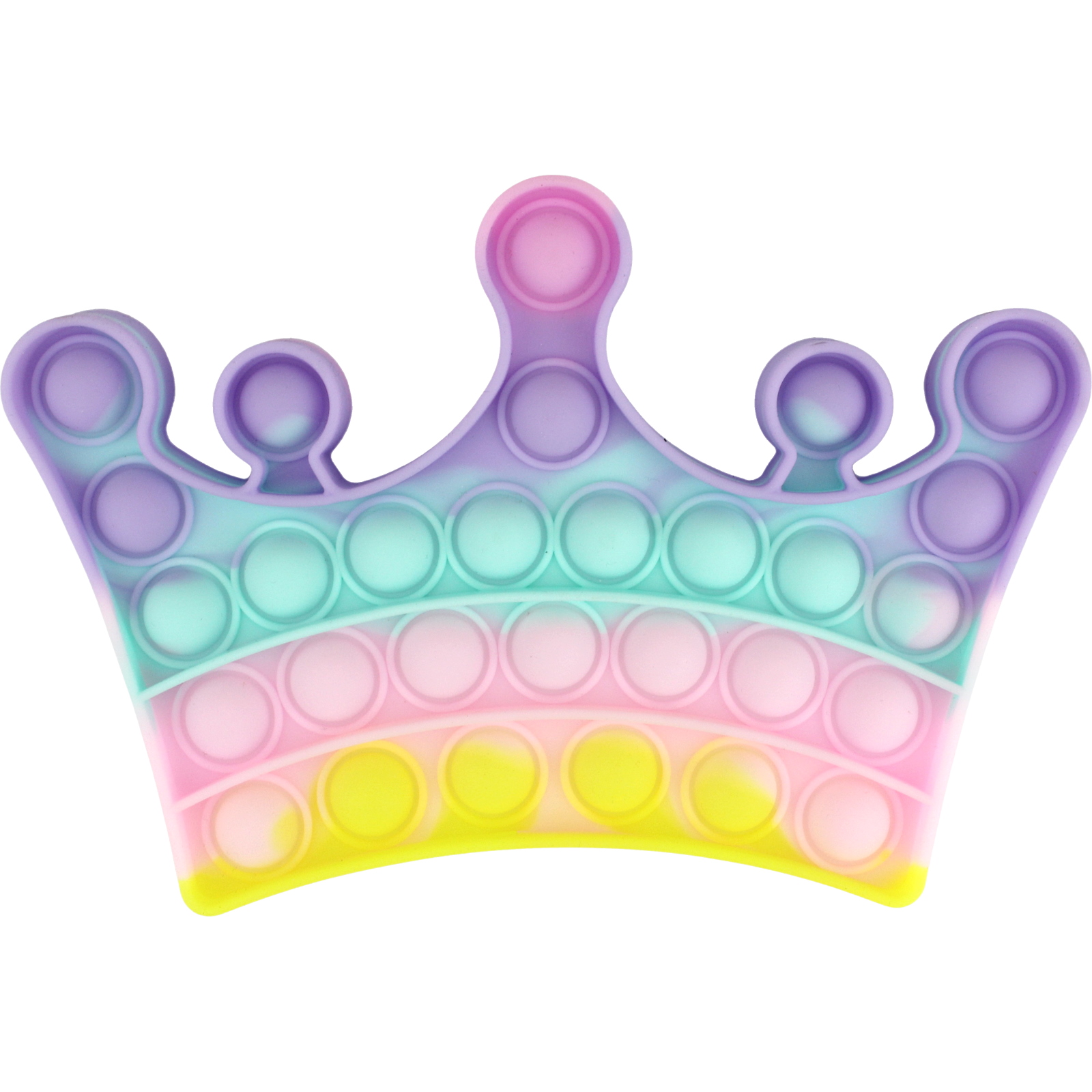 Pastel Princess Crown Pop It Fidget Toy