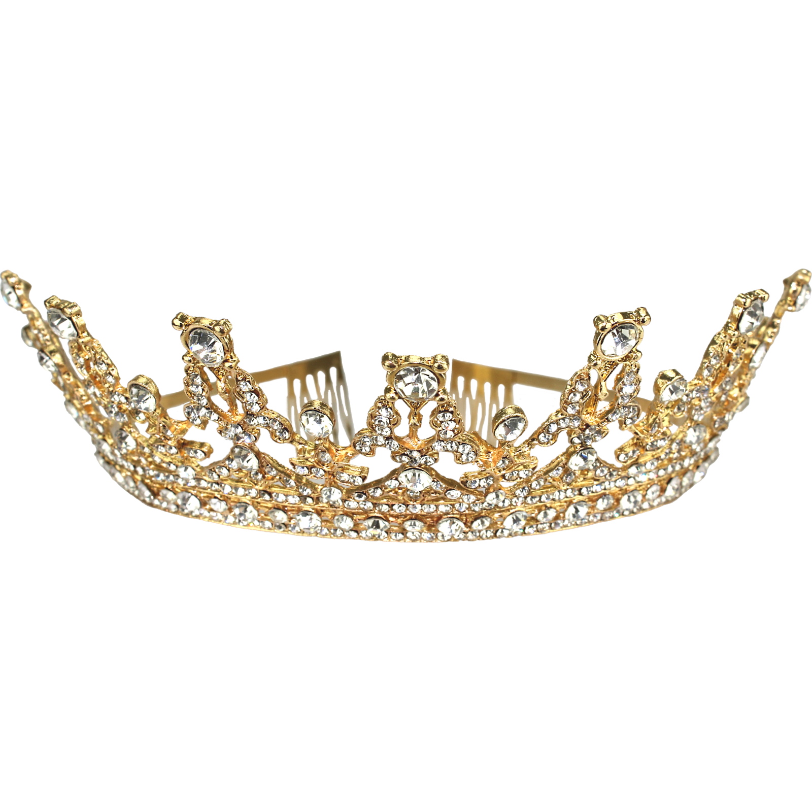 Gold Rhinestone Tiara
