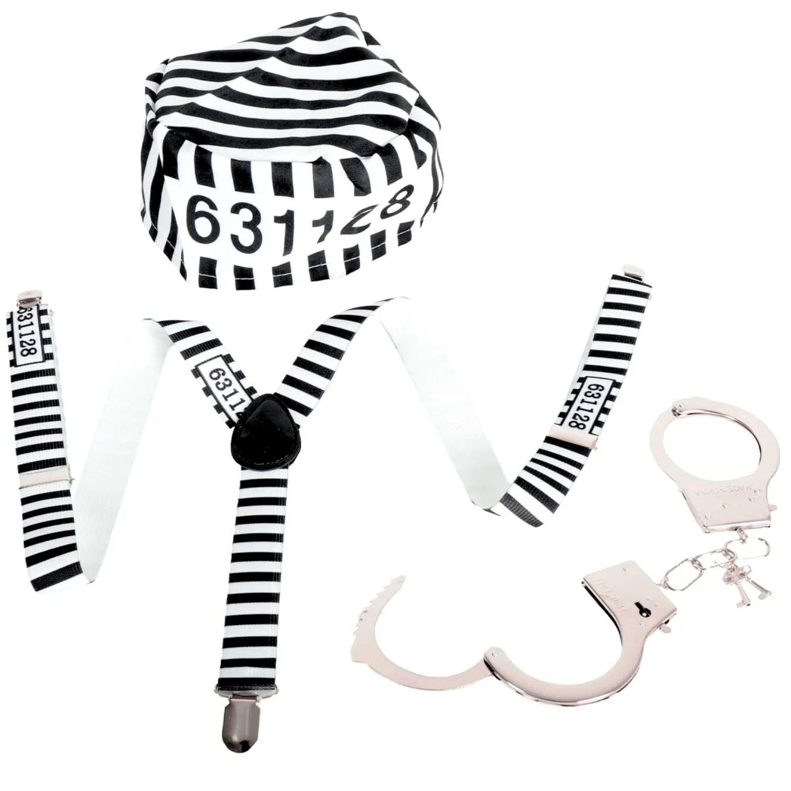Black & White Prisoner Costume Accessory Set