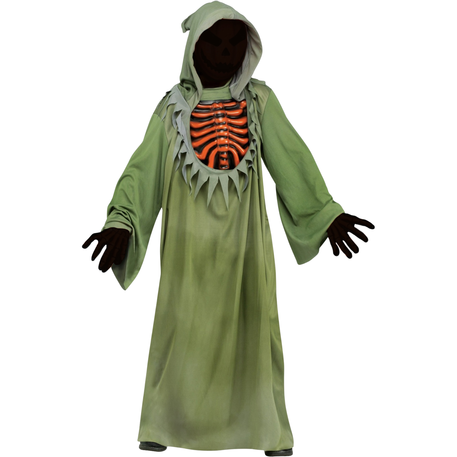 Kids Evil Pumpkin Costume Medium 6-8 Years