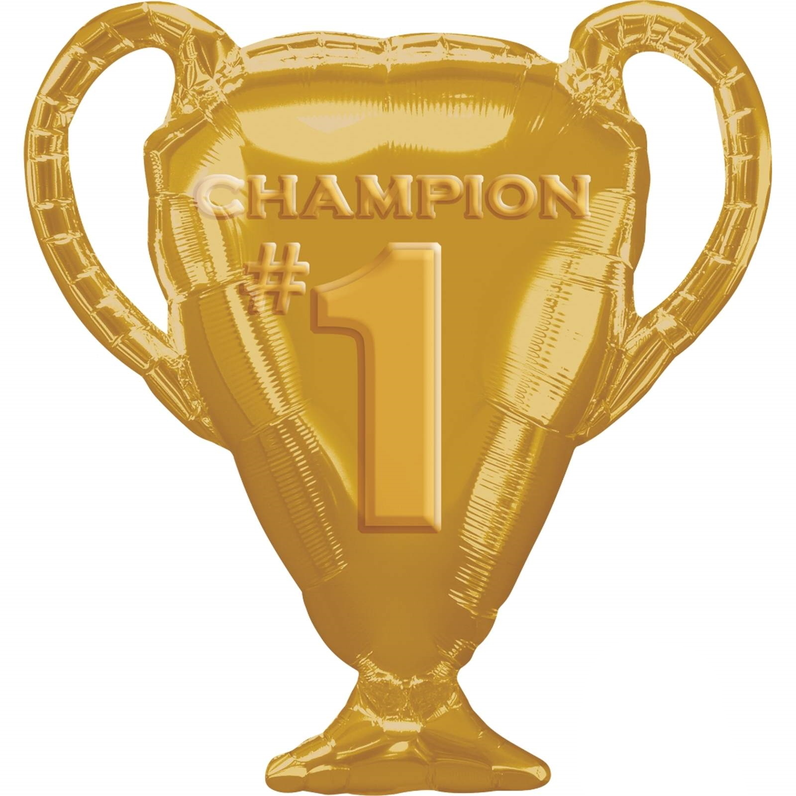 Gold Champion #1 Trophy Helium Foil Balloon