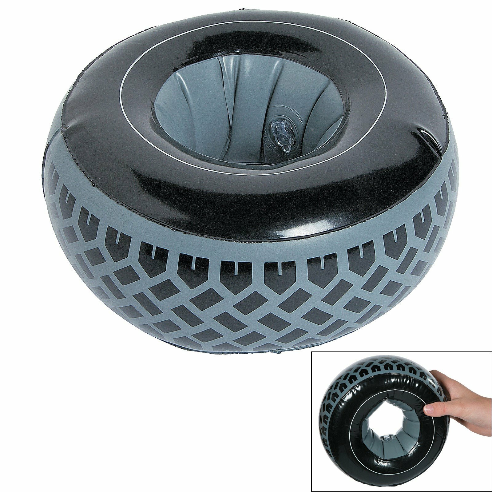 Black Inflatable Mini Racing Tyres (Pack of 12)