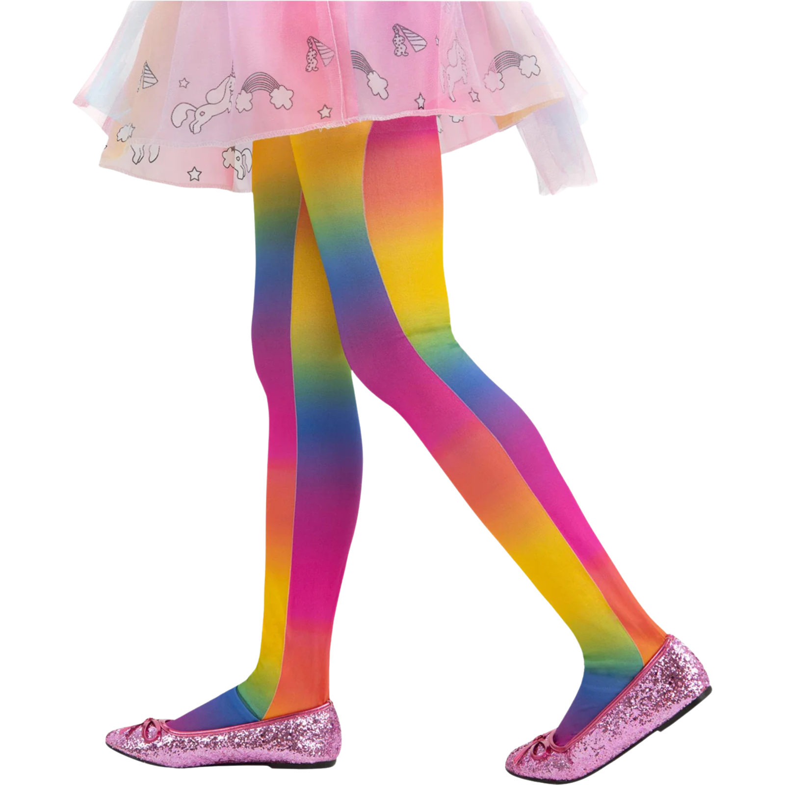 Kids Rainbow Ombre Stockings 6-12 Years 