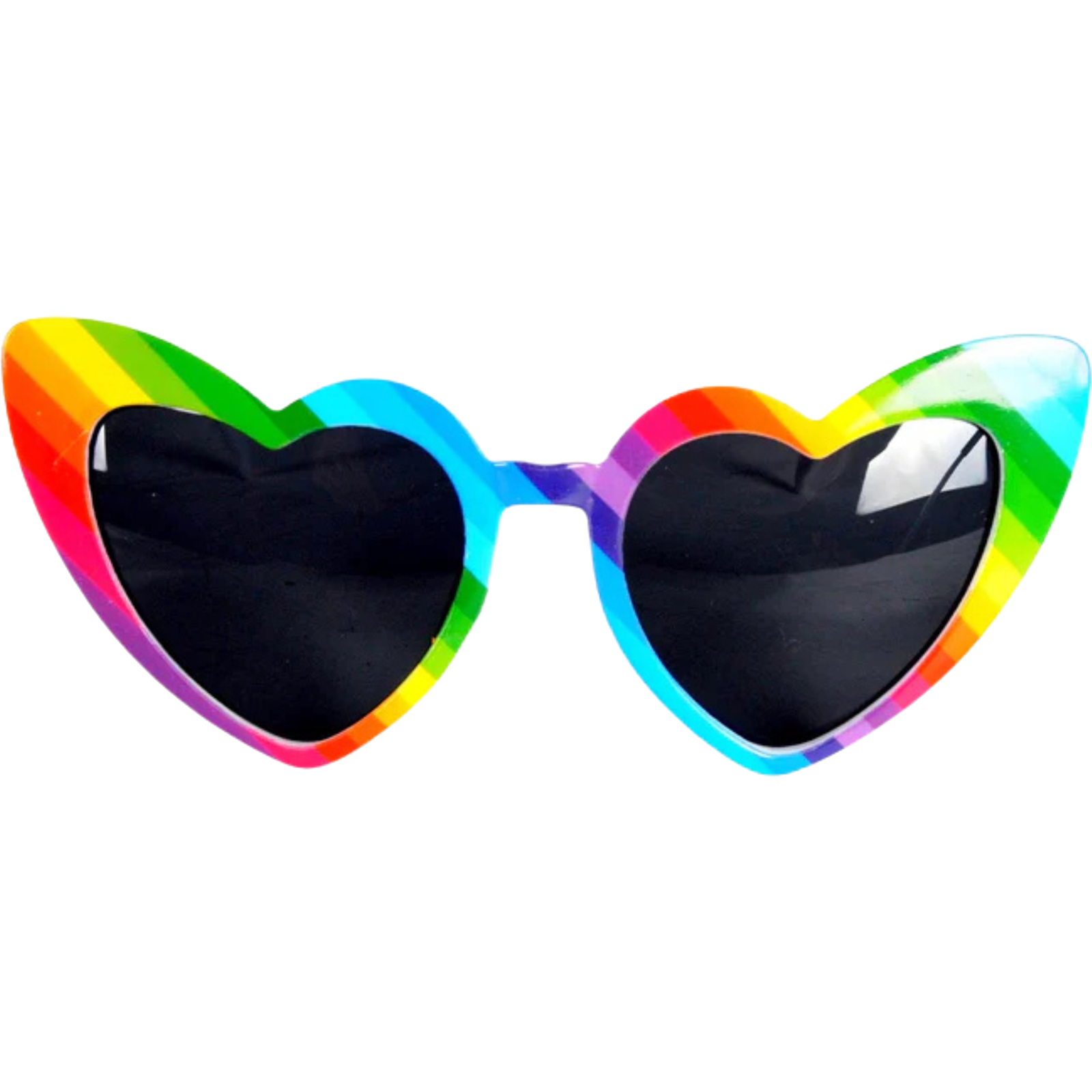 Rainbow Printed Heart Party Glasses