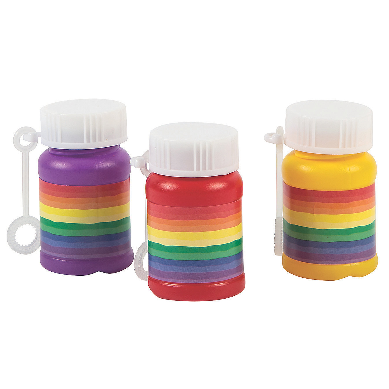 Rainbow Mini Bubble Bottles (Box of 24)