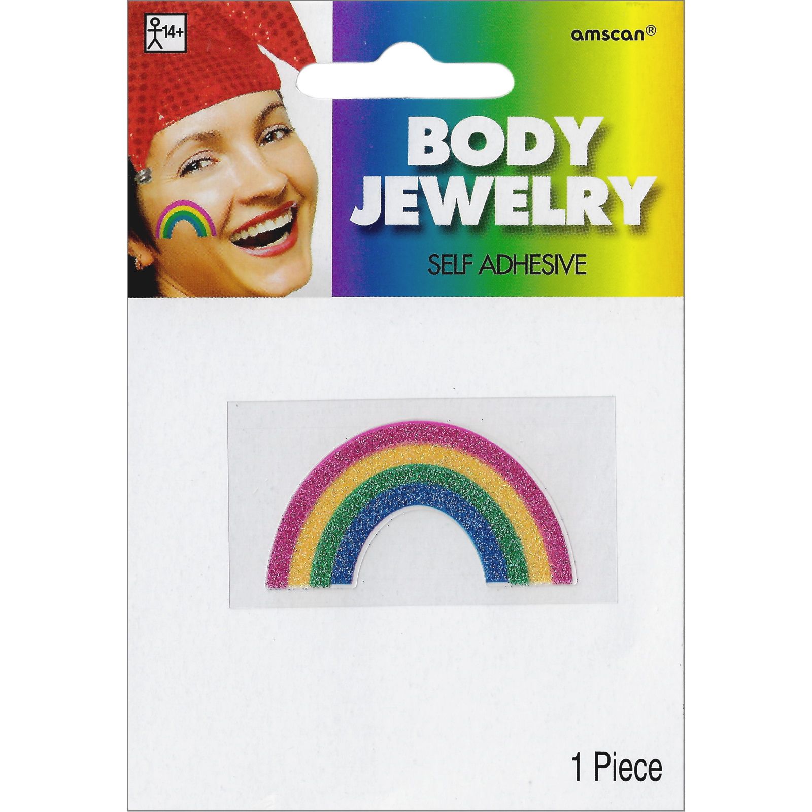 Rainbow Glitter Body Jewellery Sticker
