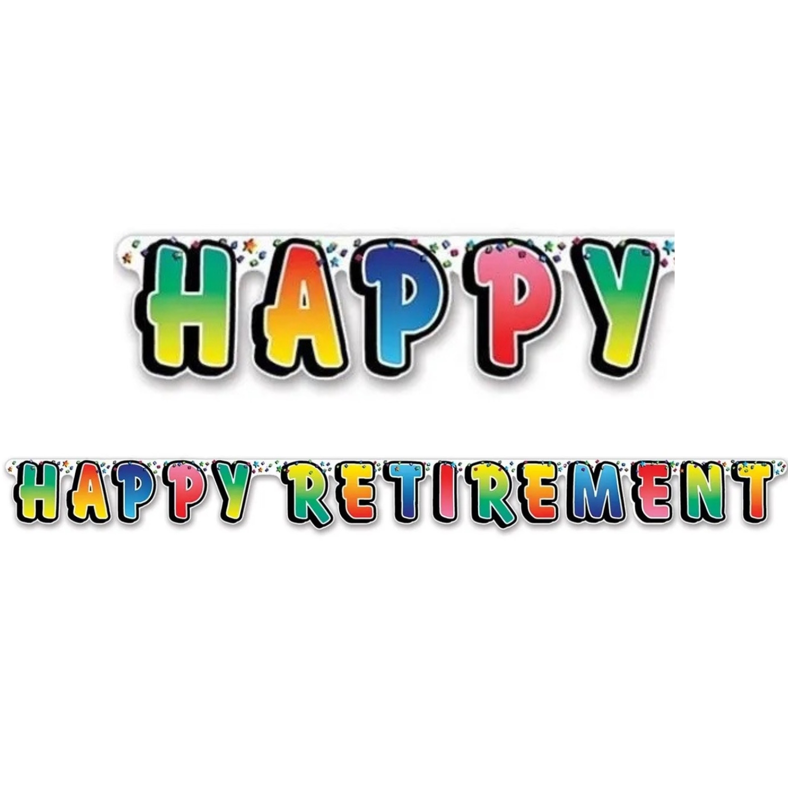 Happy Retirement Jointed Letter Banner