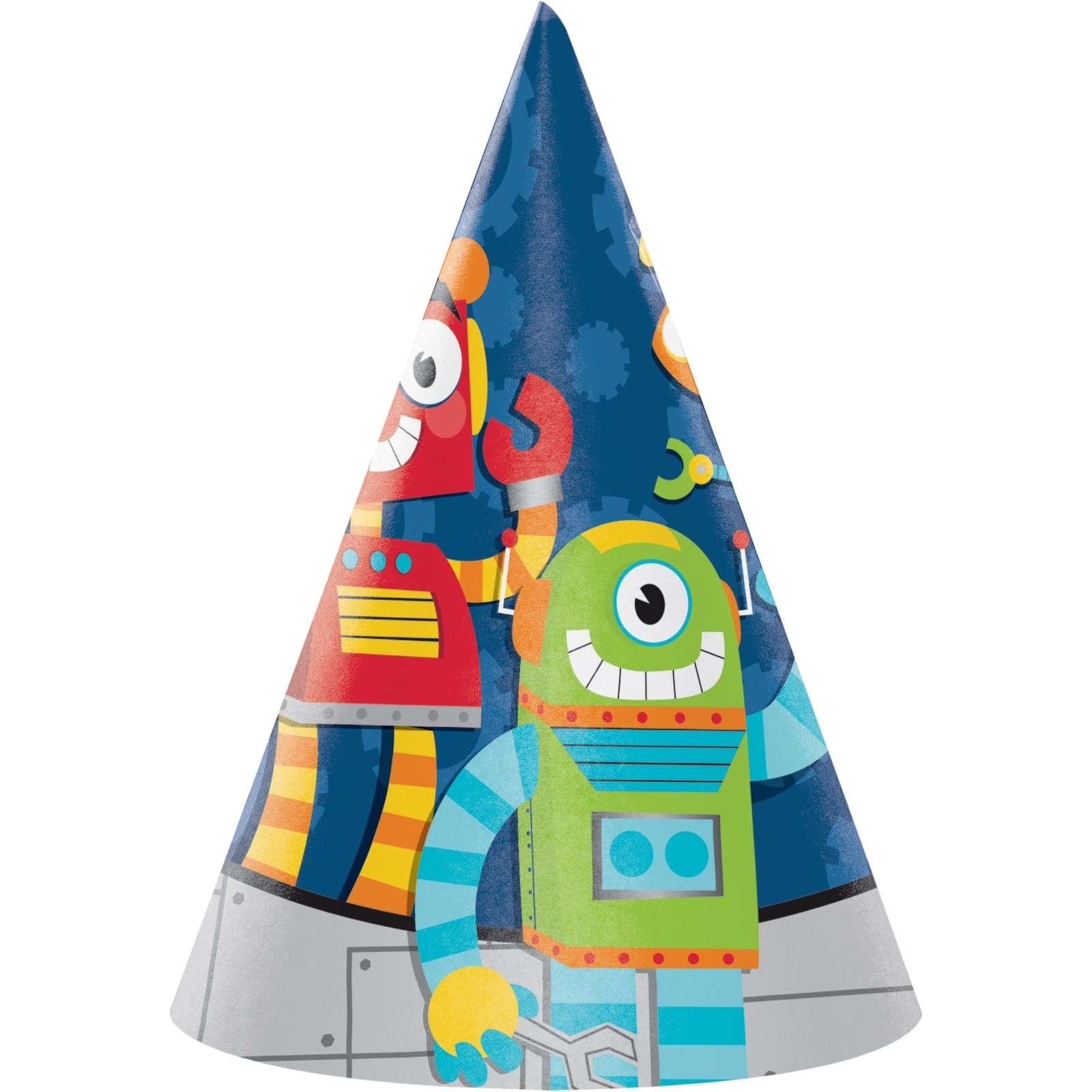 Robots Party Hats (Pack of 8)