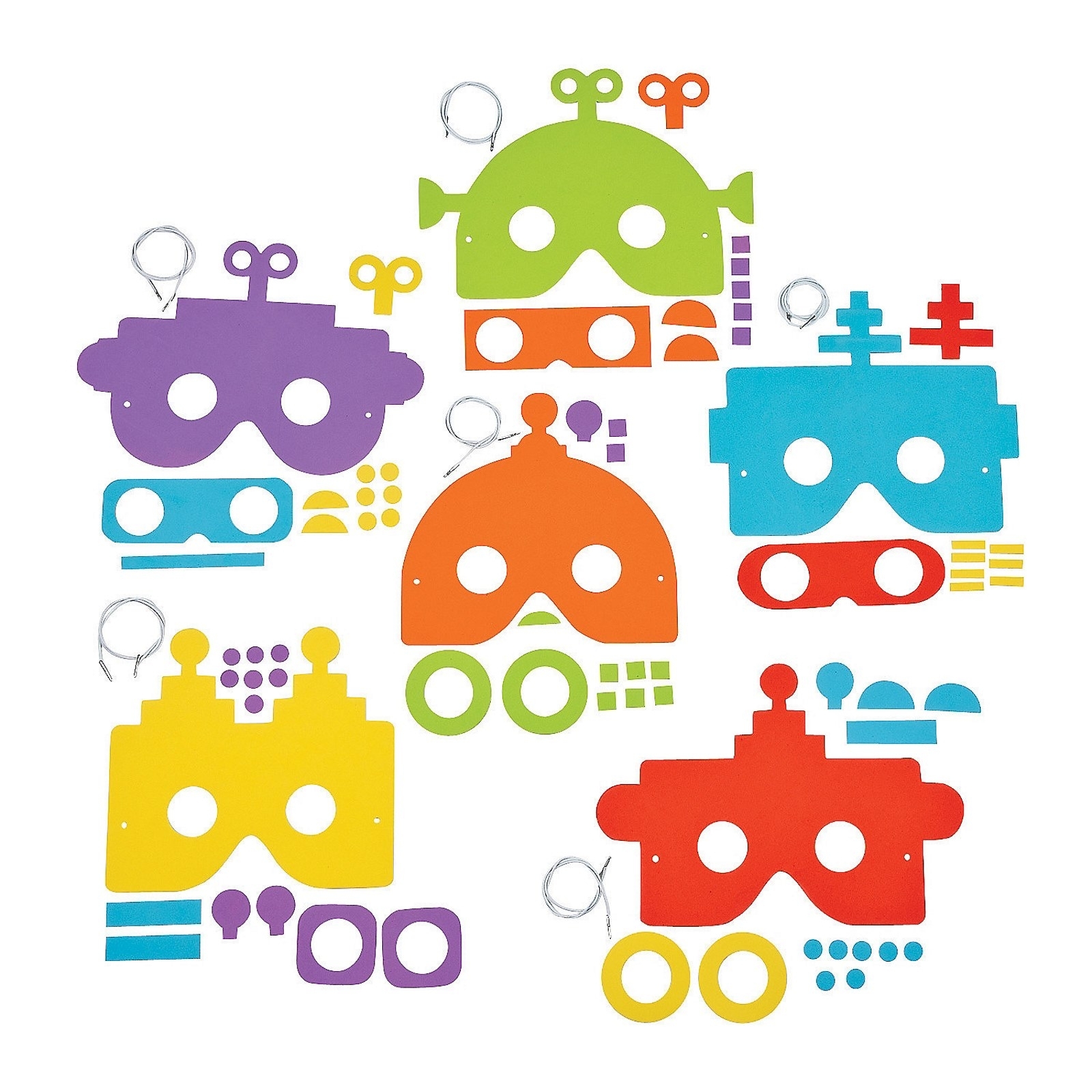 DIY Robot Party Masks (Pack of 12)