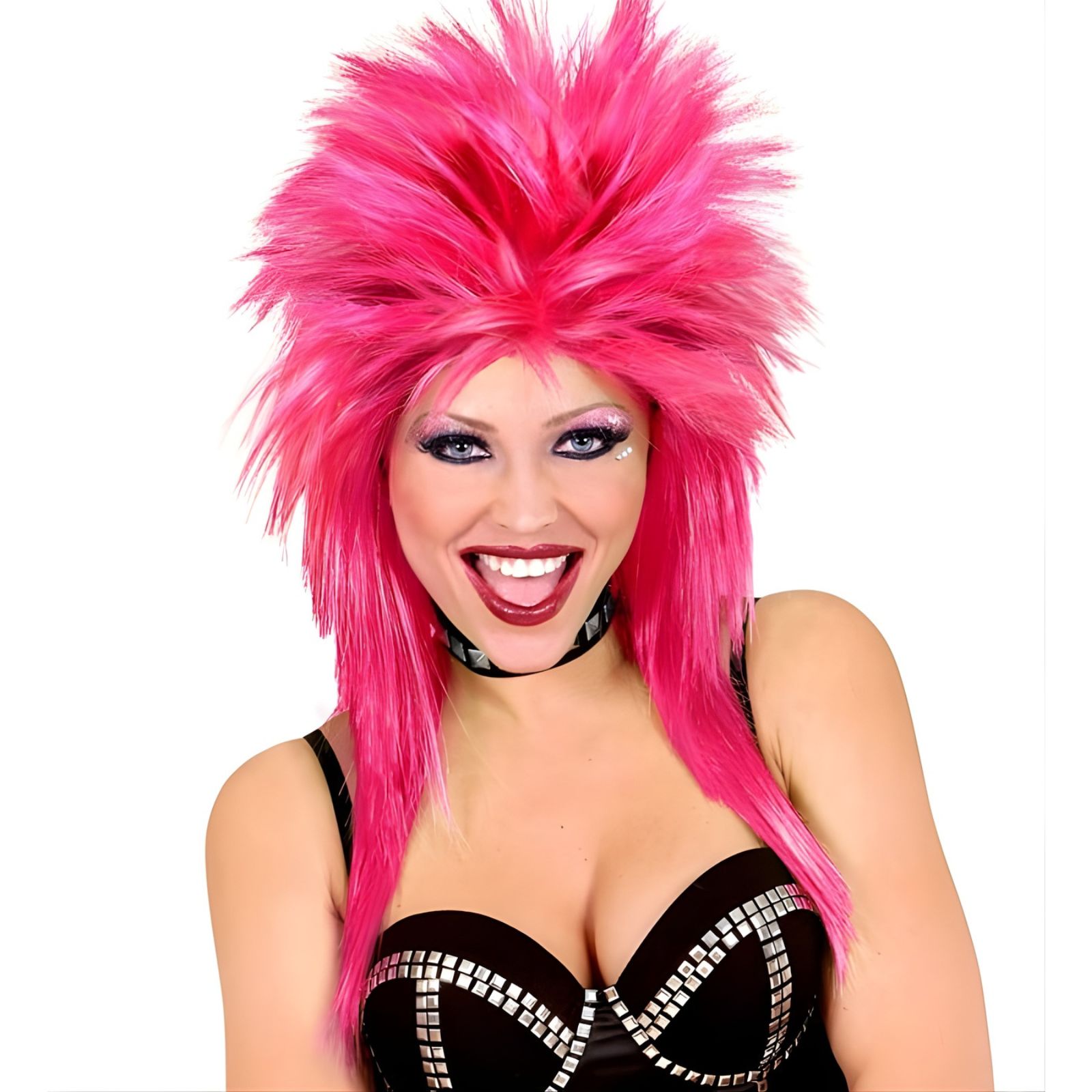 Adult Hot Pink Rockstar Wig
