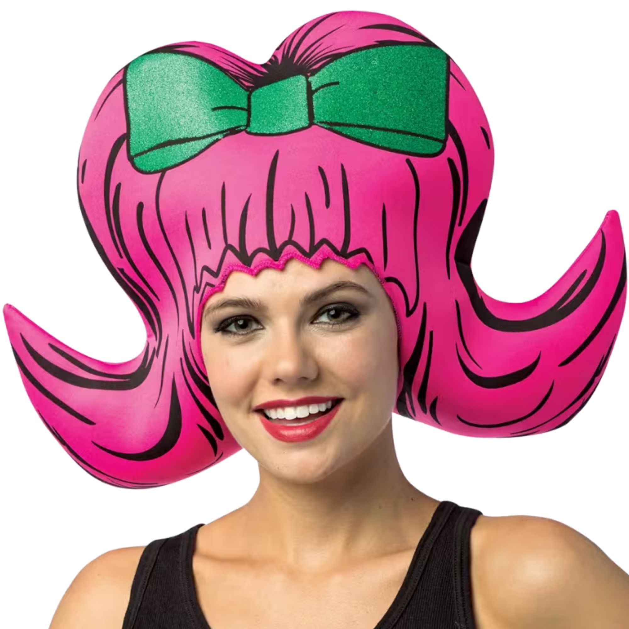 Adult Bouffant Pink Foam Wig