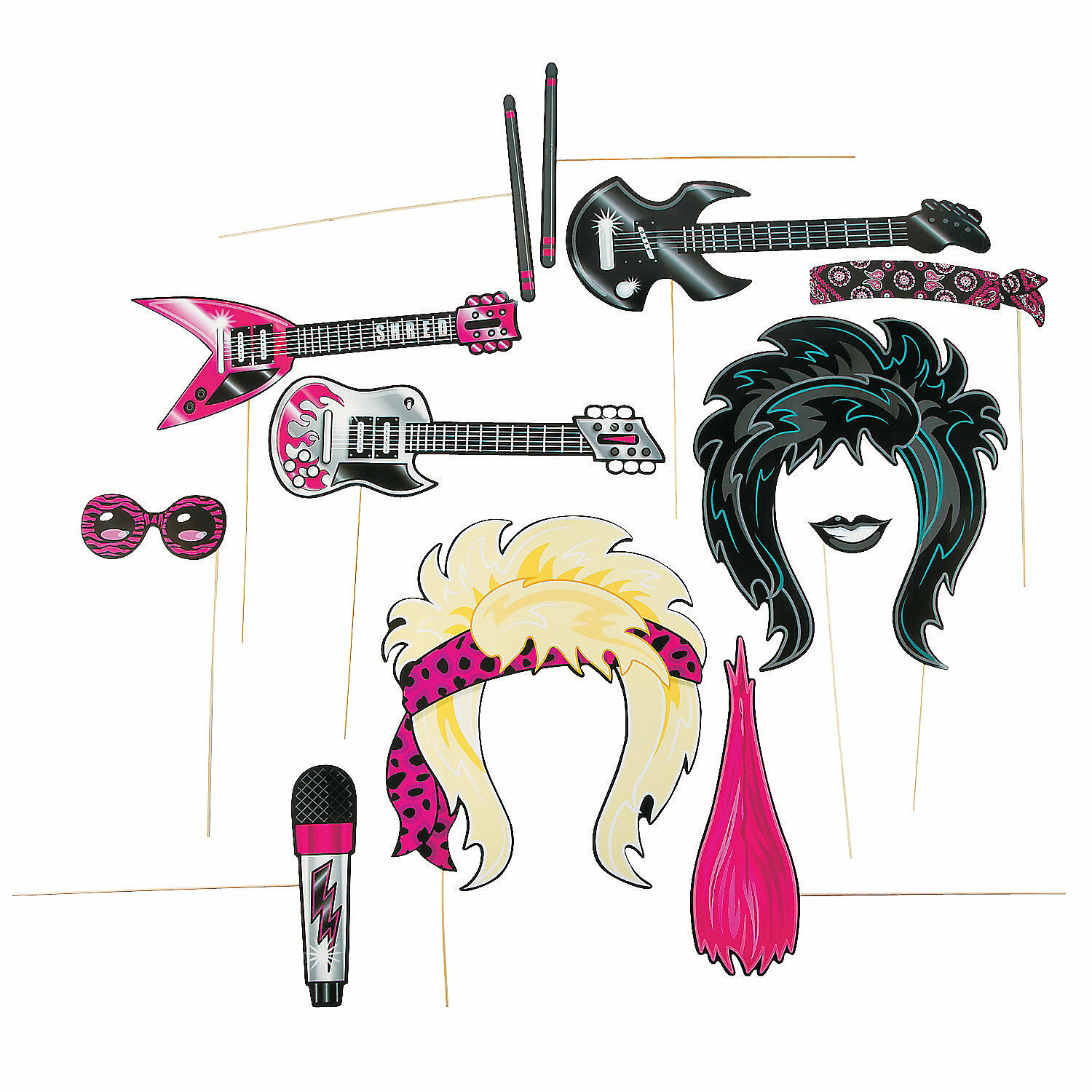 Rock Star Photo Props (Pack of 12)
