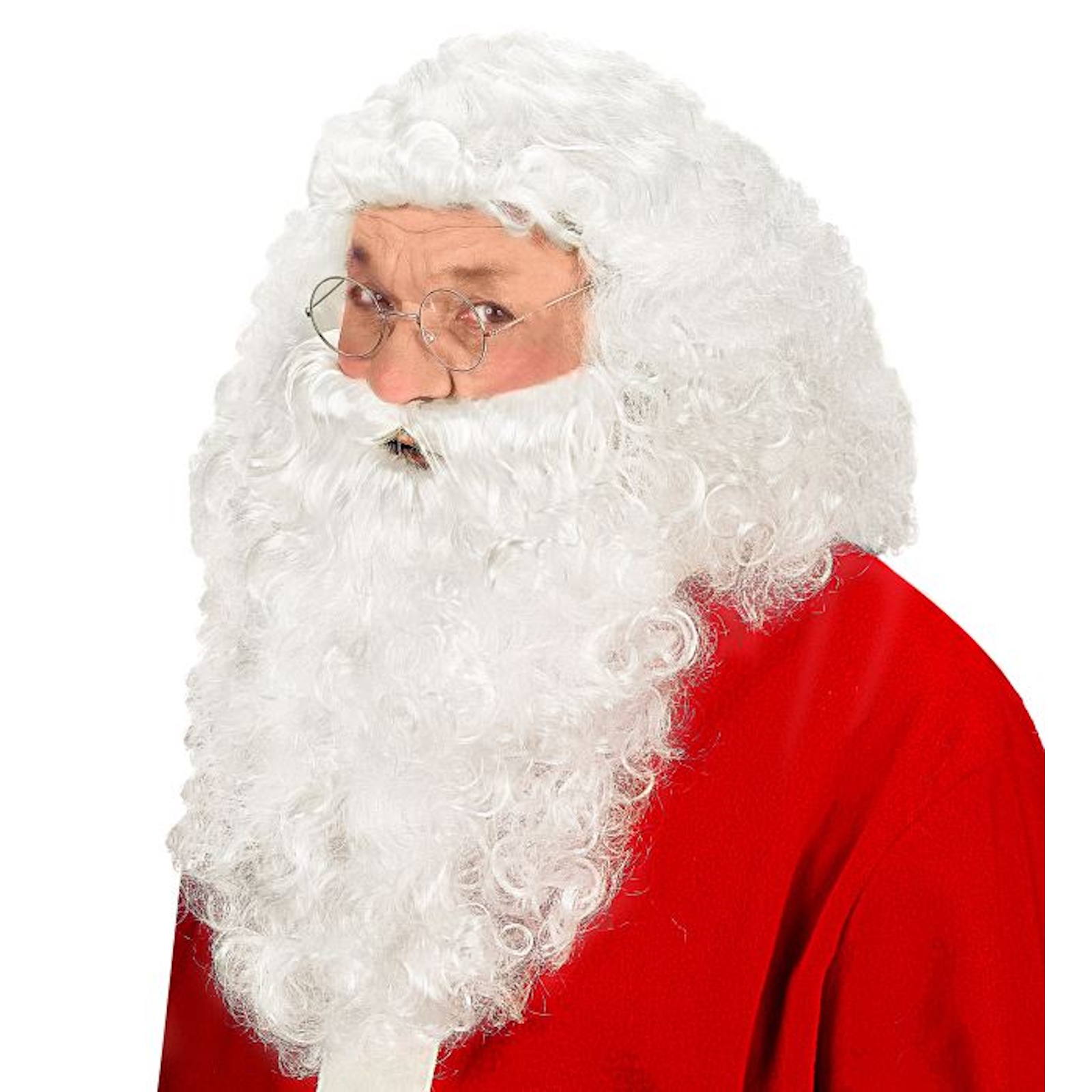 Bright White Santa Claus Adult Wig and Beard Set 