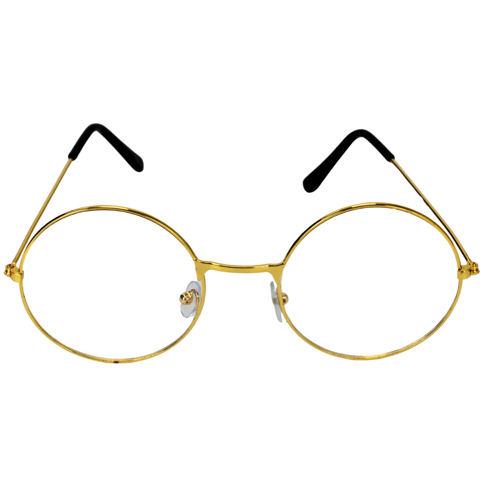 Adult Clear Round Gold Glasses