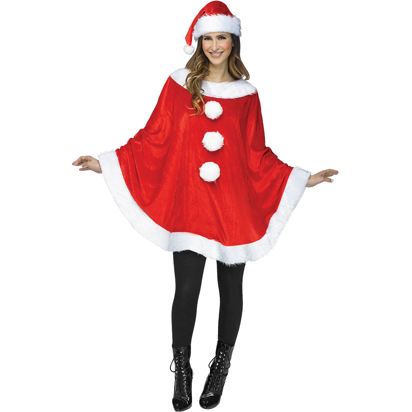 Women's Santa Poncho Costume Set