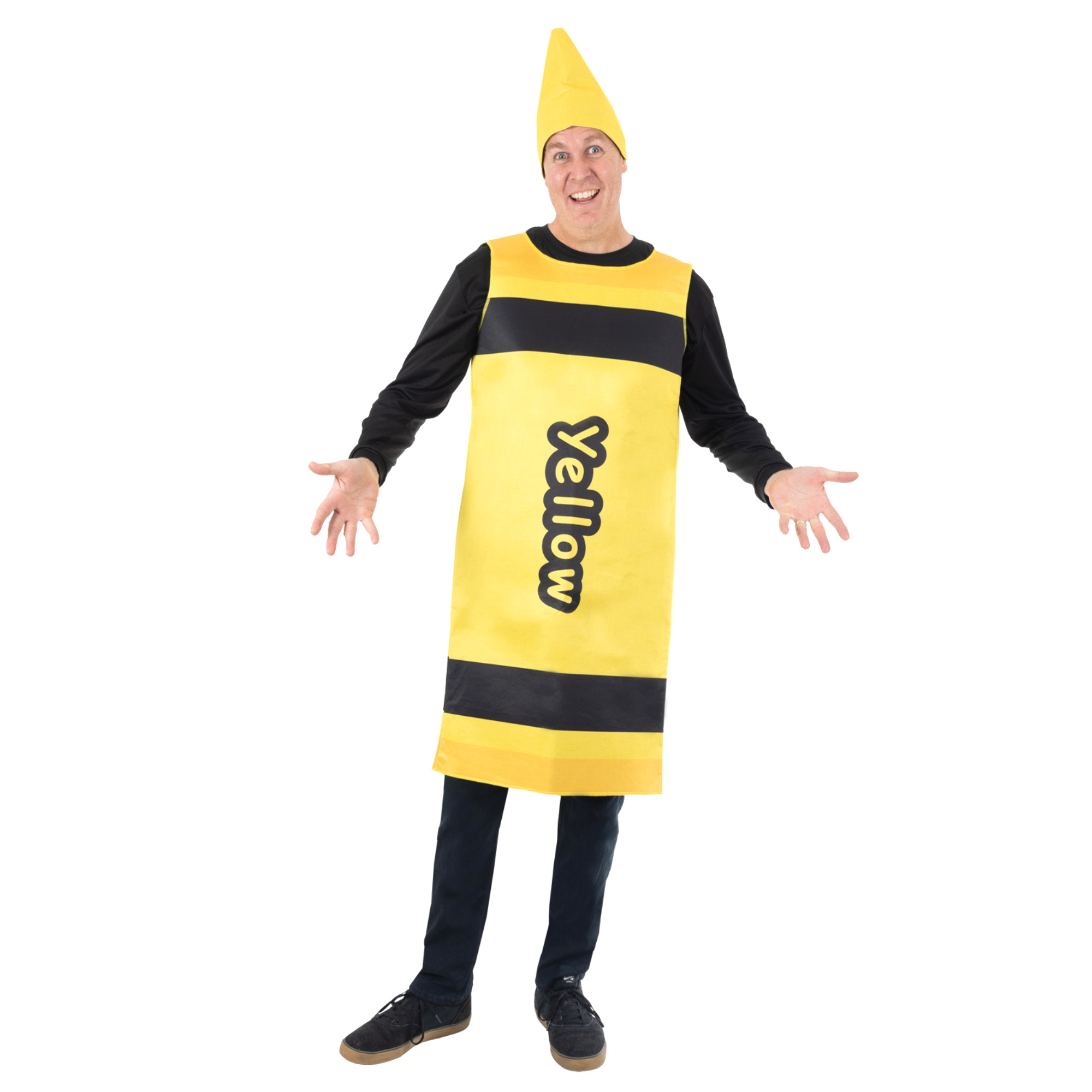 Yellow Crayon Adult Costume One Size