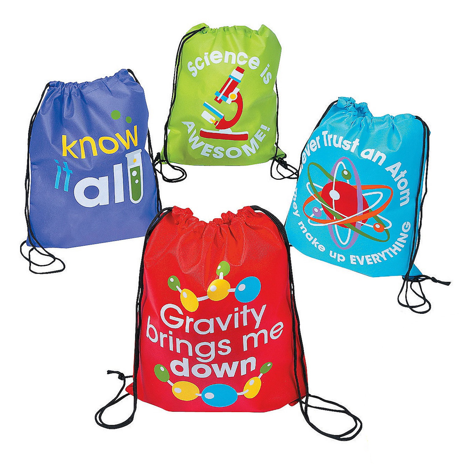 Science Party Drawstring Bags (Pack of 12)