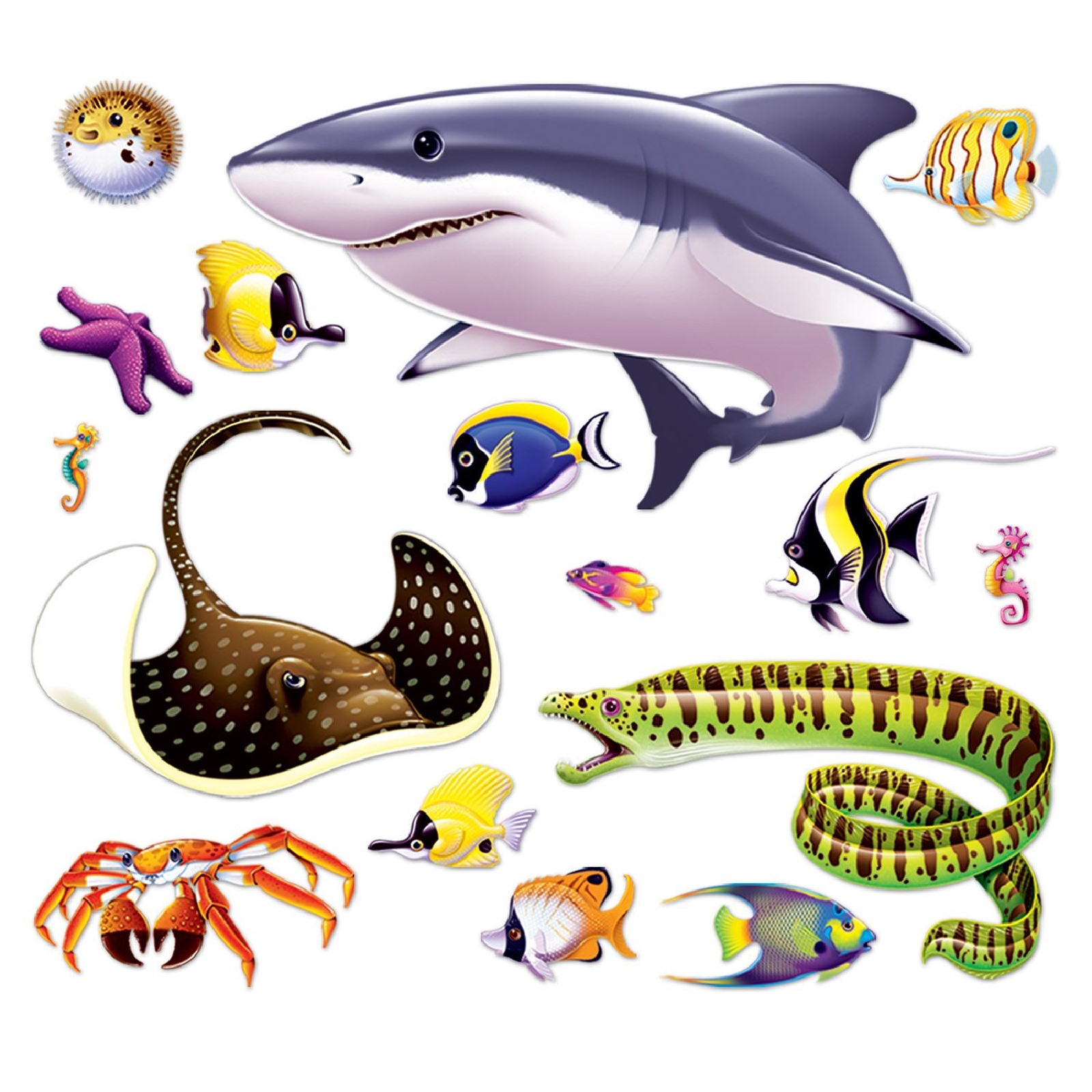Insta Theme Marine Life Wall Props (16 Pieces)  