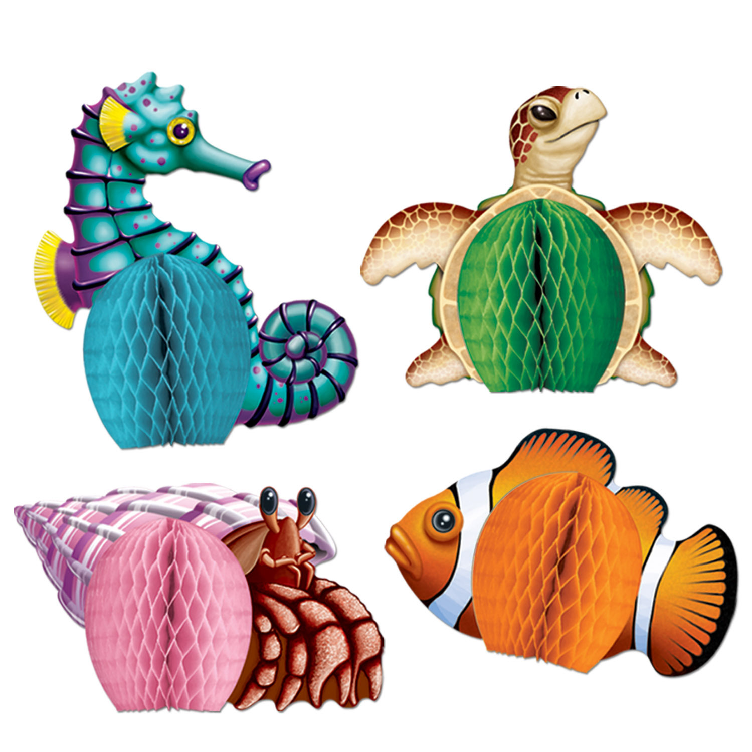 Sea Creatures Mini Centrepieces (Pack of 4)