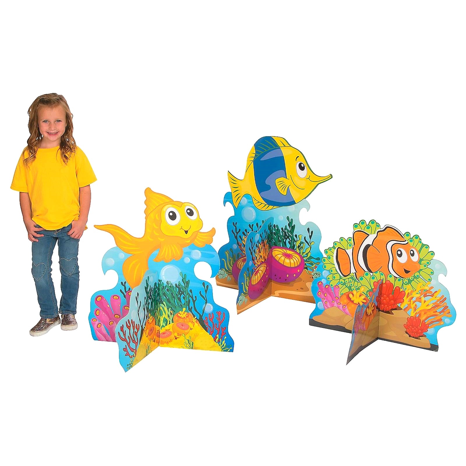 3D Tropical Fish Stand Up Decorations