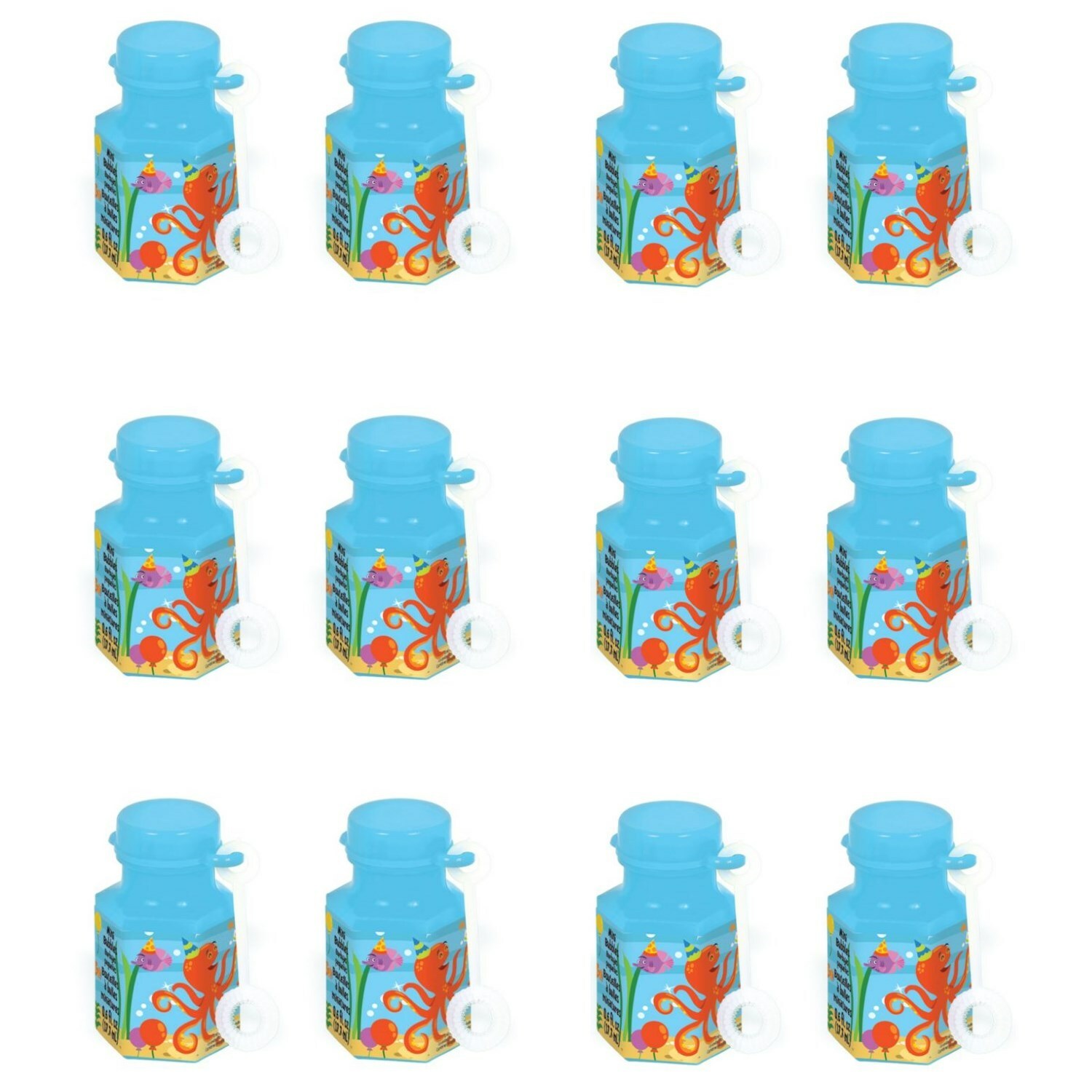 Ocean Buddies Mini Bubble Bottles (Set of 12)