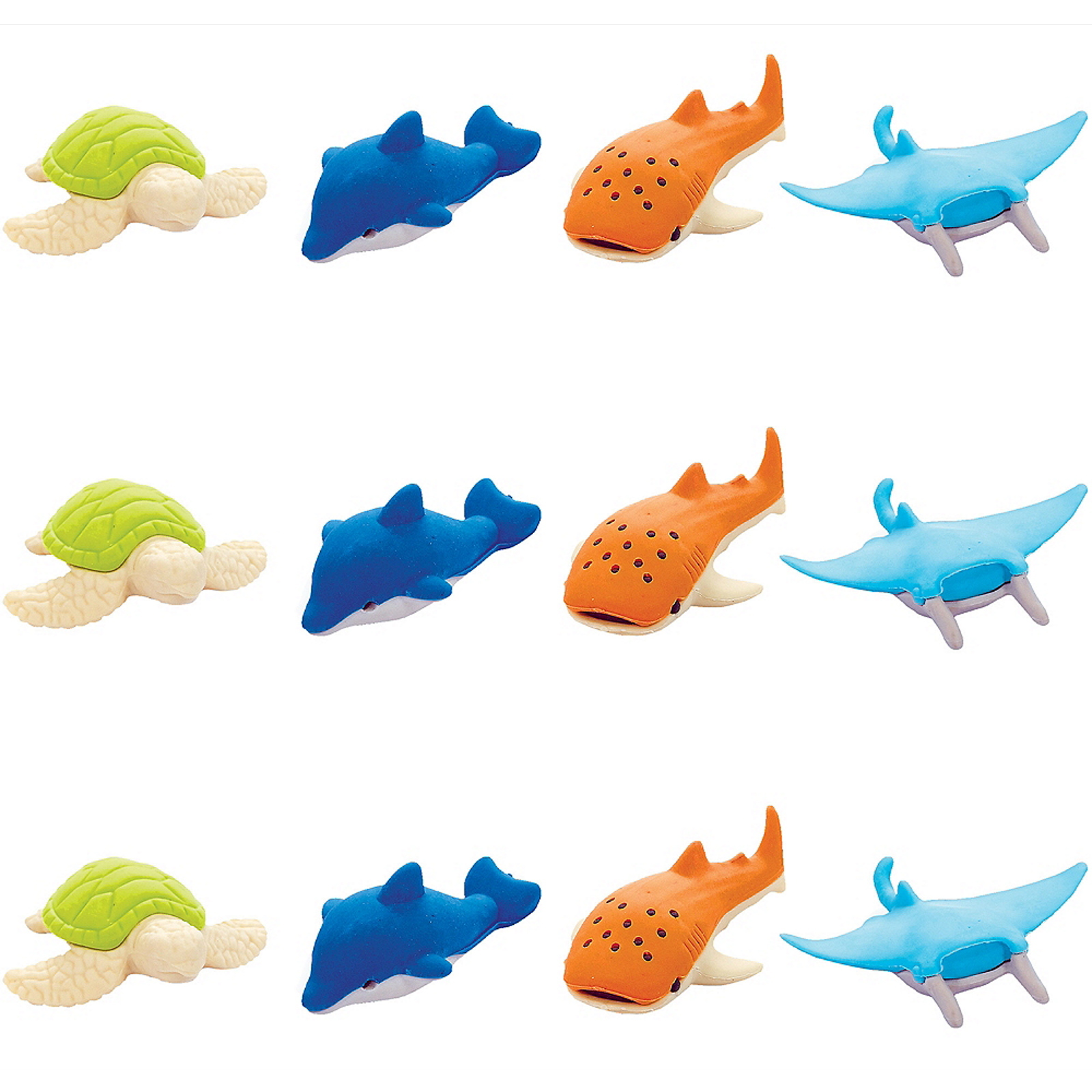 Sea Animal Erasers (Pack of 12)