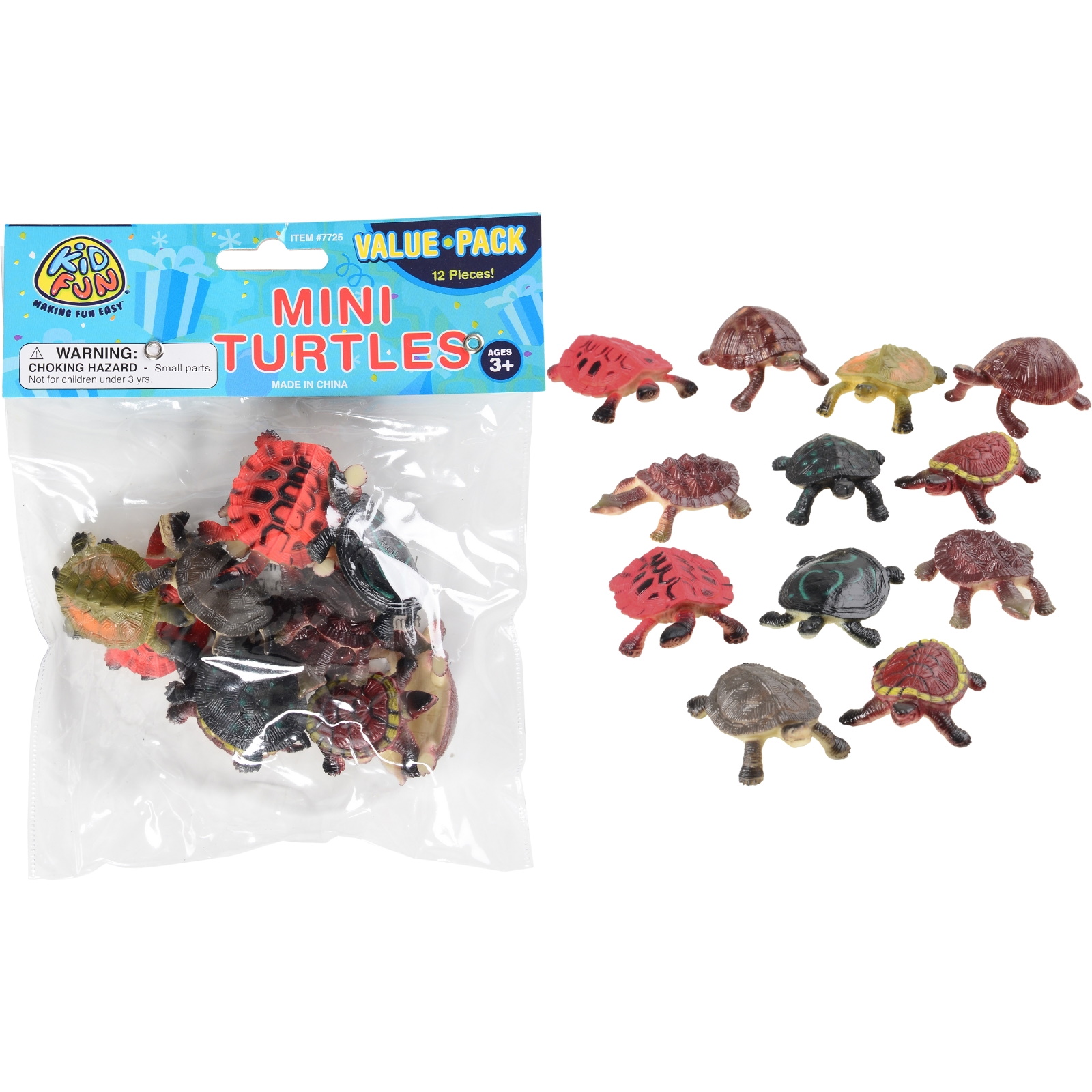 Mini Plastic Turtles (Pack of 12)