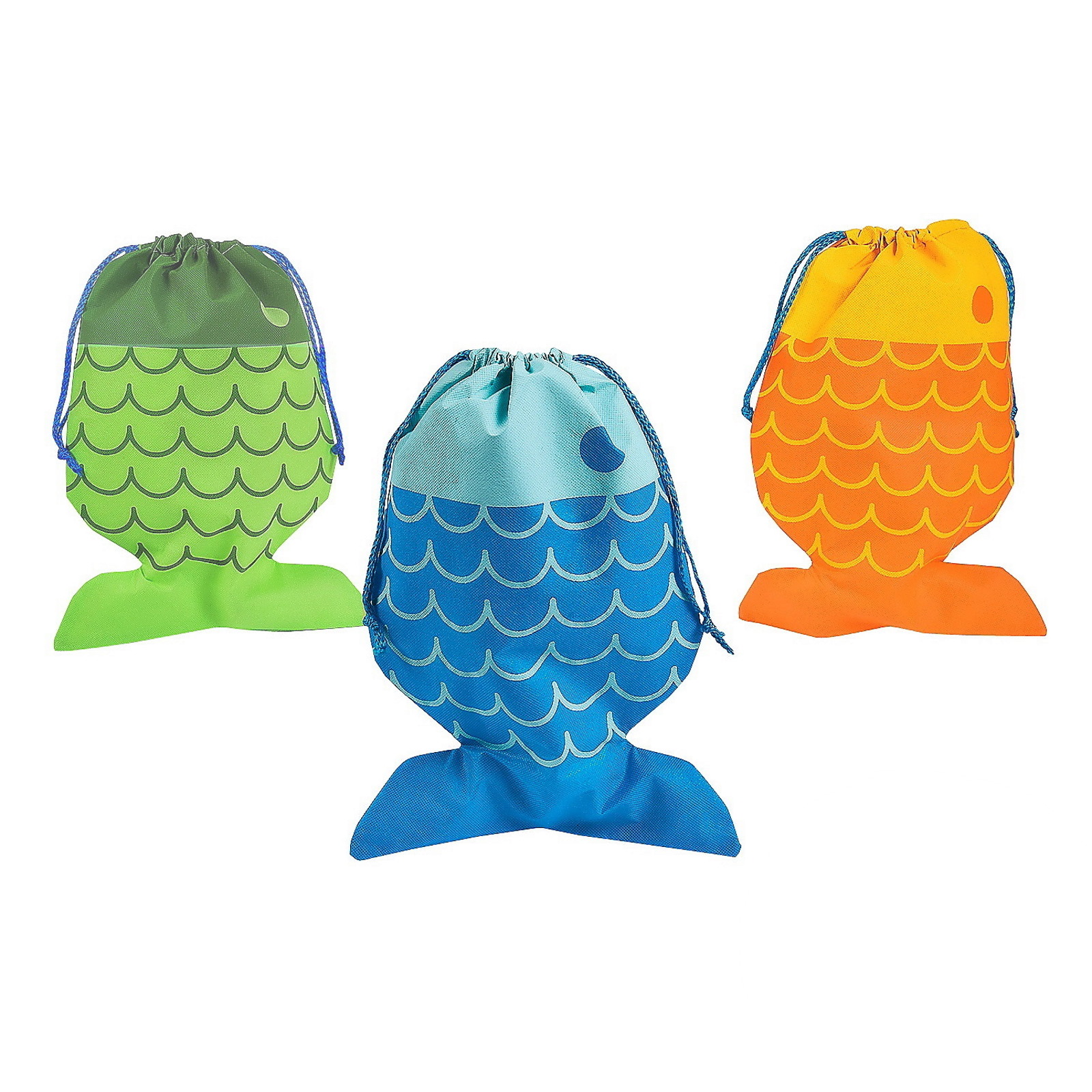 Fish Drawstring Bags (Pack of 12)