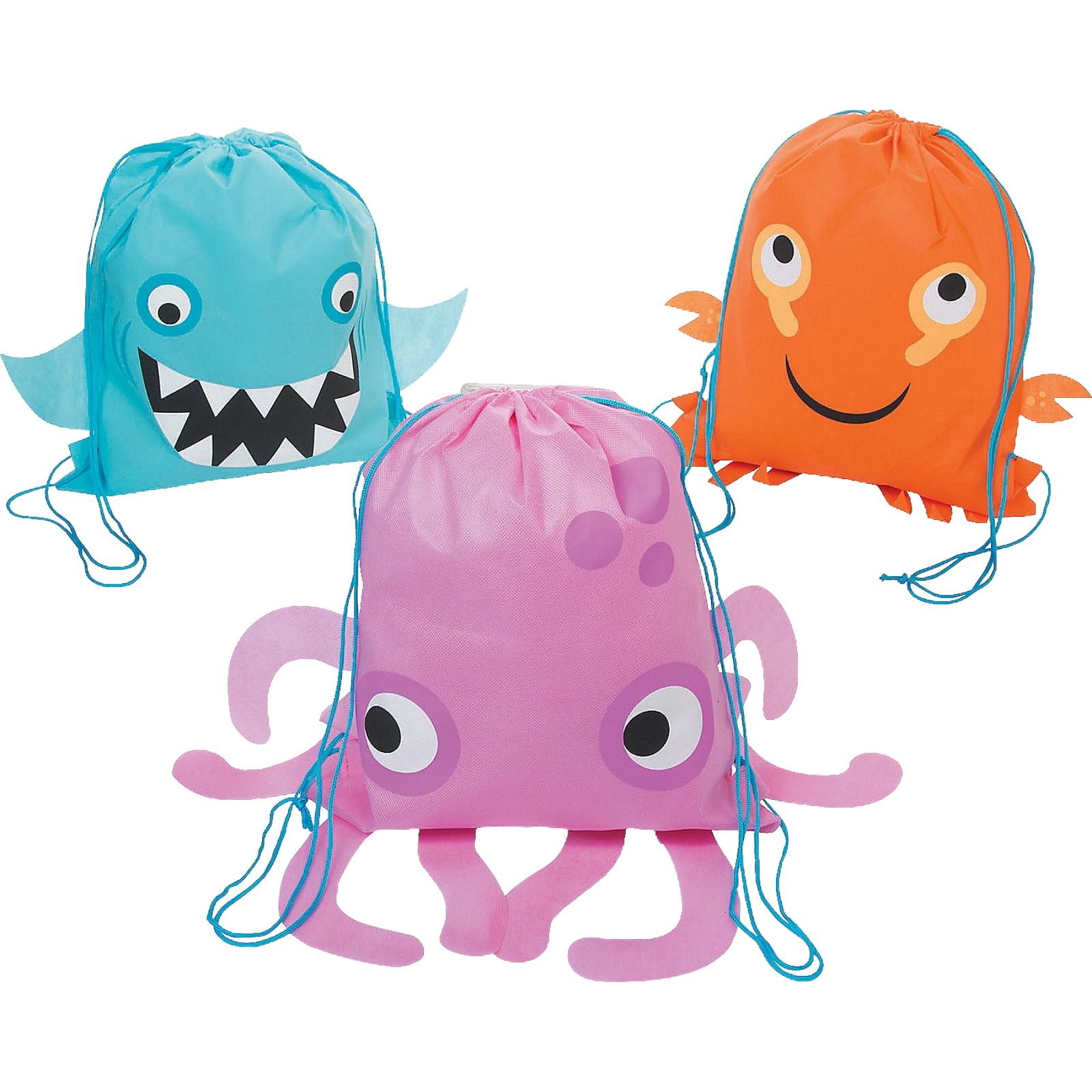 Sea Life Drawstring Bags (Pack of 12)