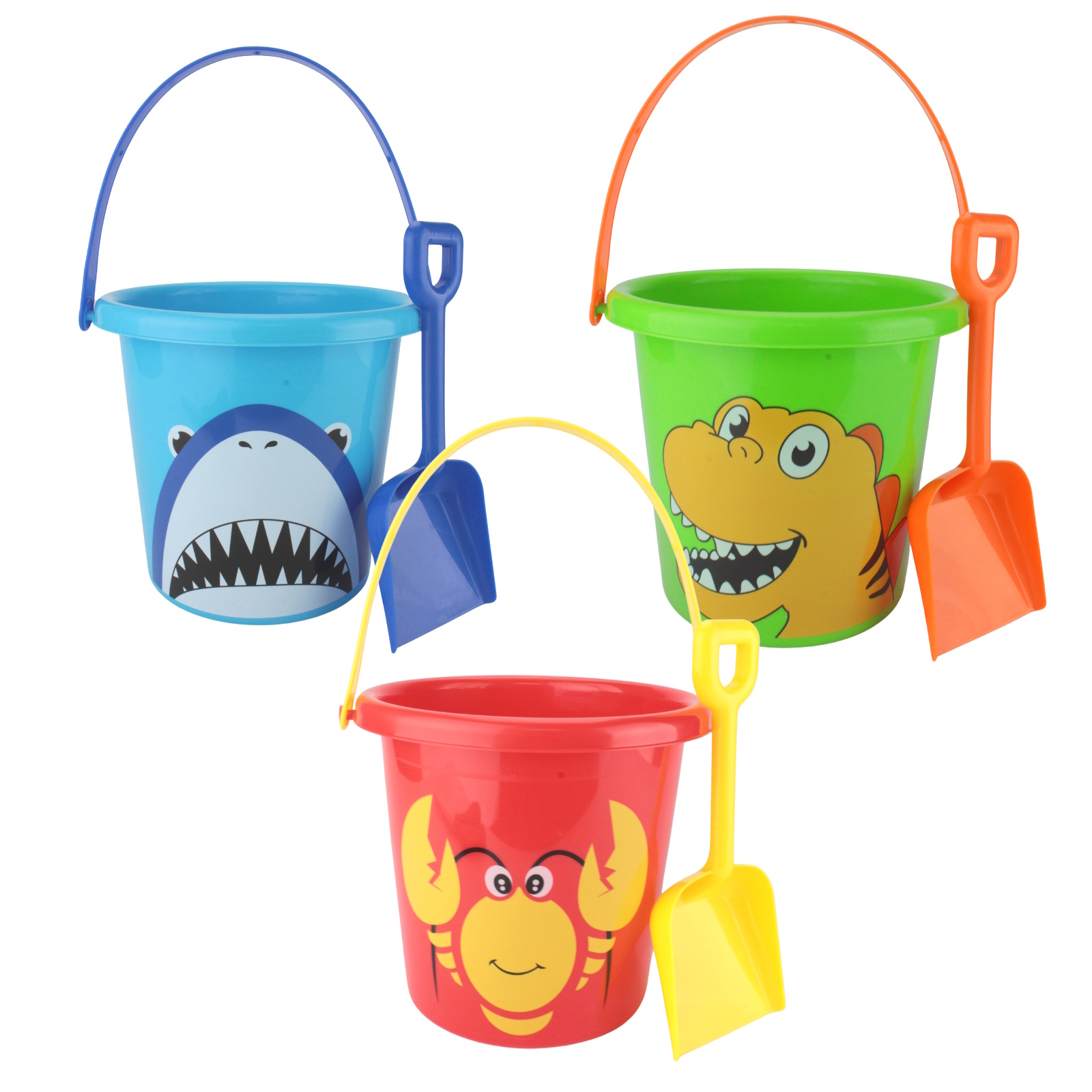 Colourful Animal Beach Bucket and Shovel Set