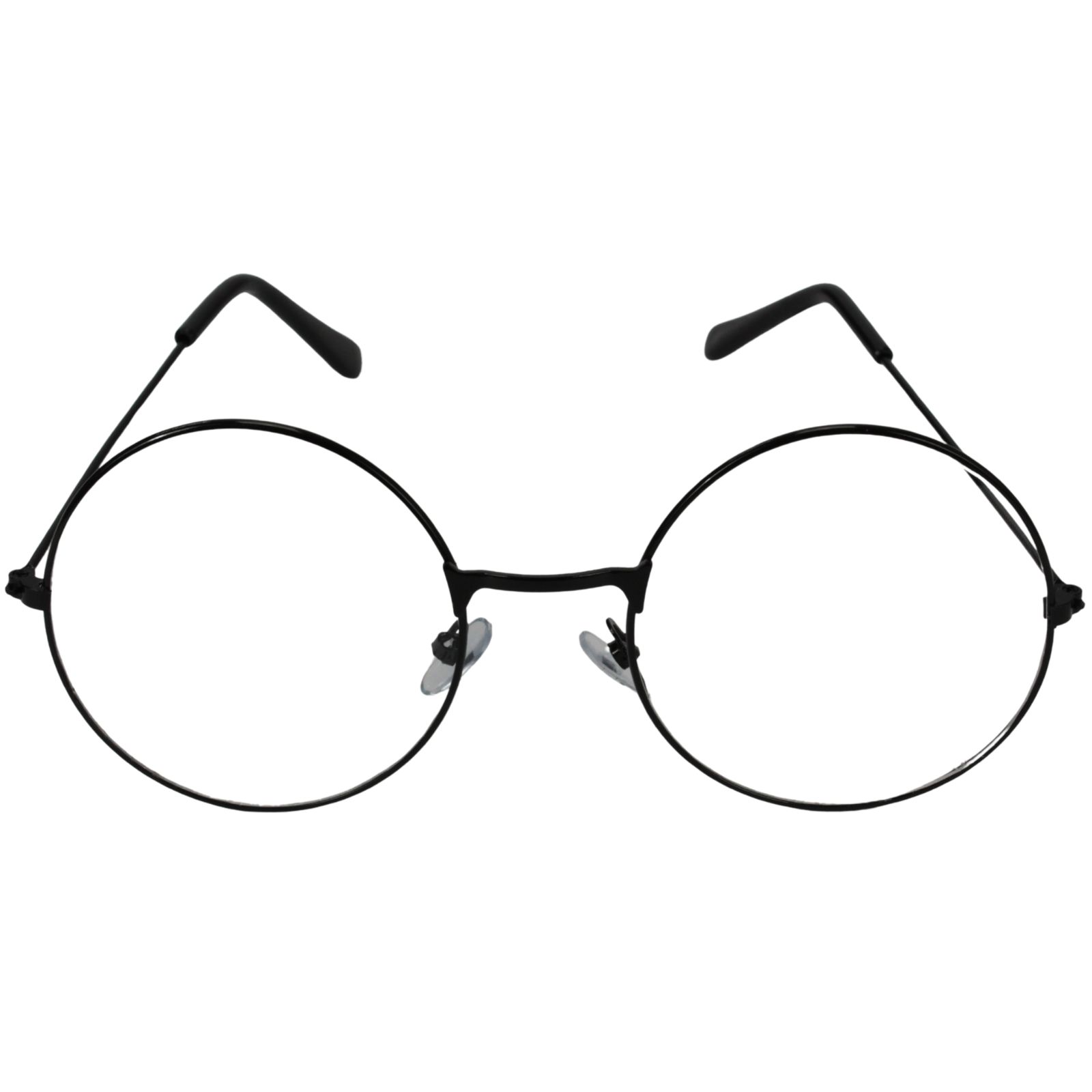 Adult Clear Round Black Glasses 