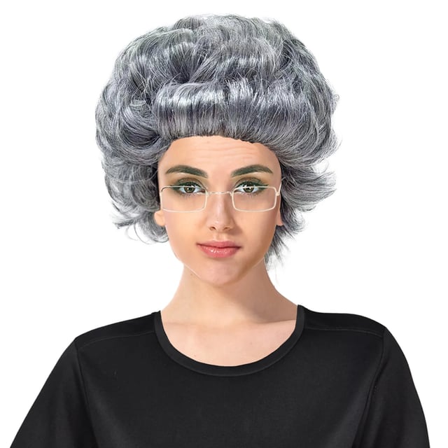 Short Grey Grandma Wig - Costumes.com.au Short Grey Grandma Wig - Costumes.com.au