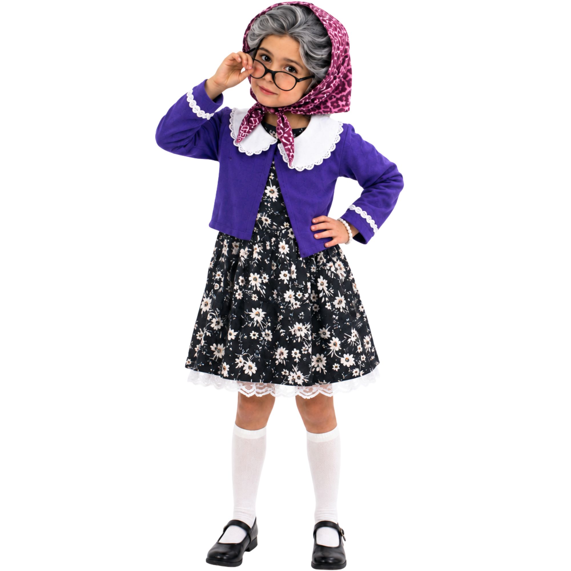 Girls Little Old Lady Costume
